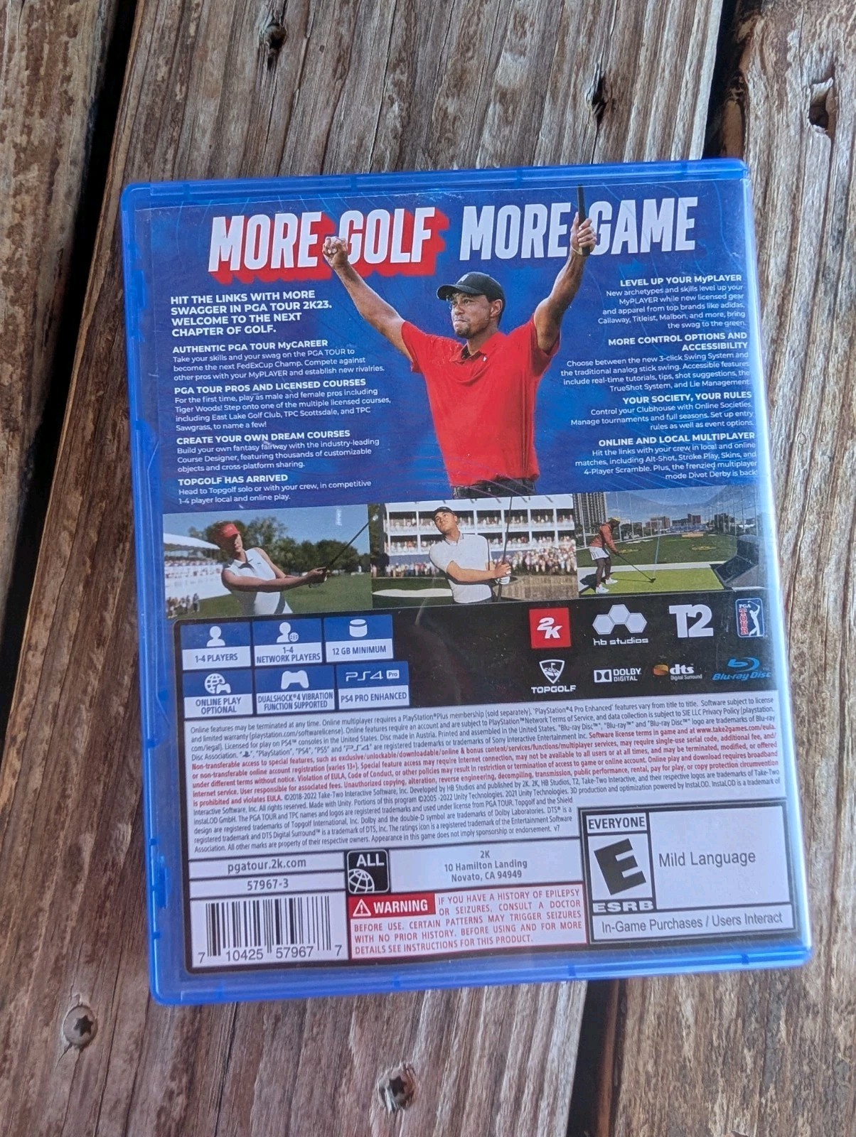 PGA Tour 2K23 Sony PlayStation 4 PS4 Complete CIB Tiger Woods Tested