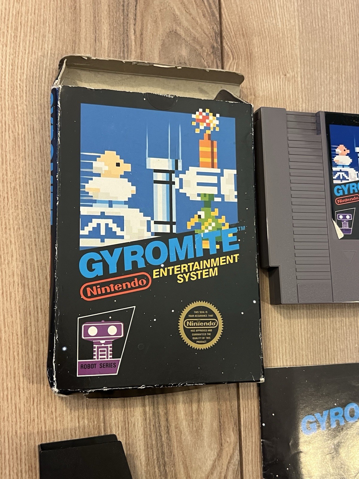 Gyromite (Nintendo NES, 1985) 5-Screw w/ Hangtab Black Box CIB Complete Tested