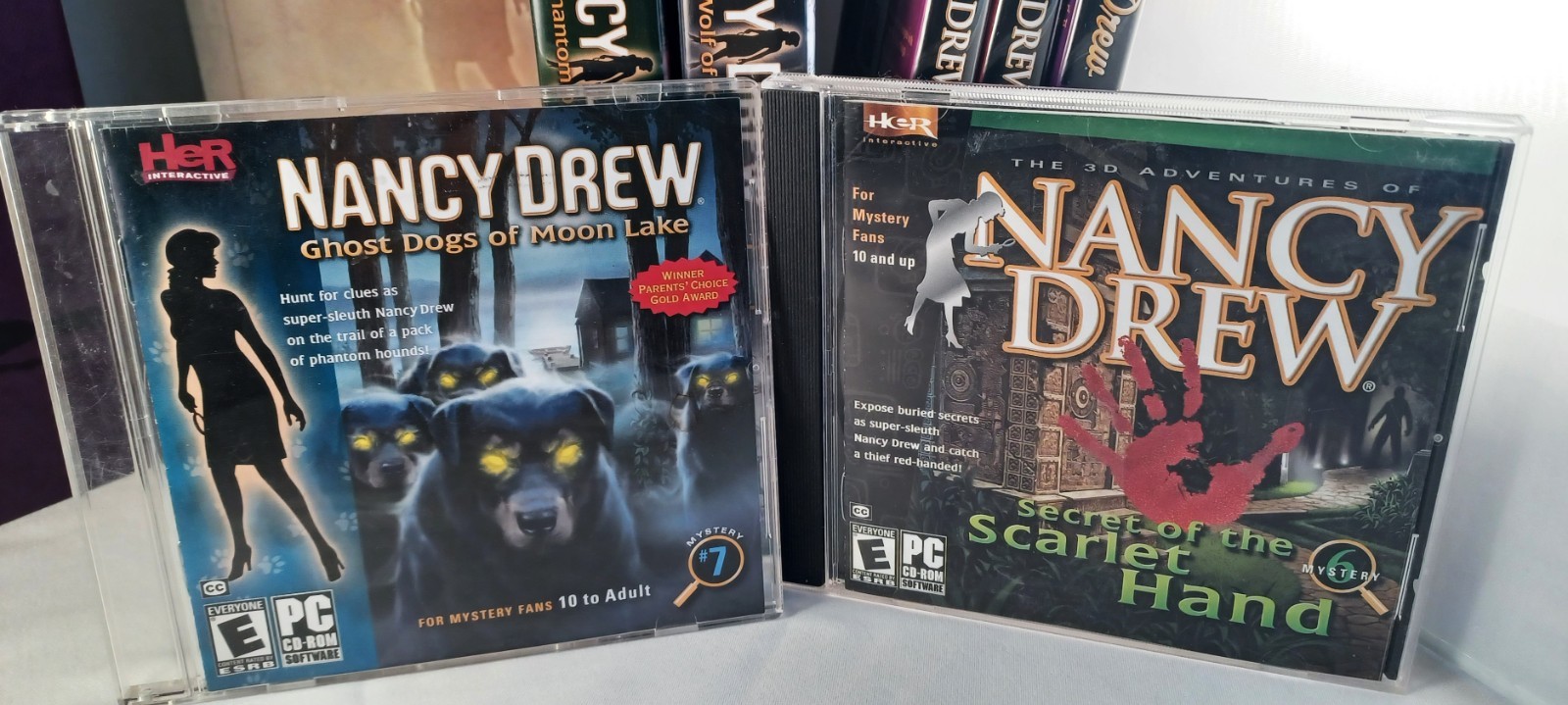 NANCY DREW COLLECTIBLE TIN PC Game Mystery Lot of 9 Her Interactive