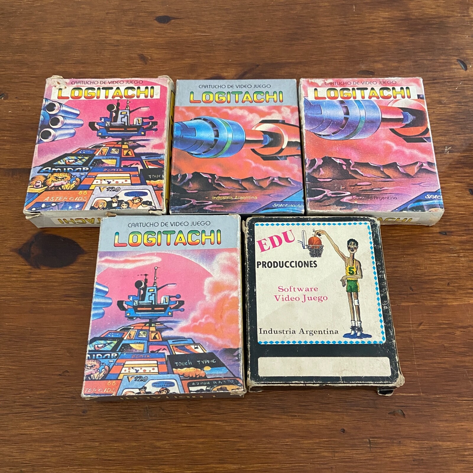 Lot of 5 Atari 2600 Argentina Rare cartridges