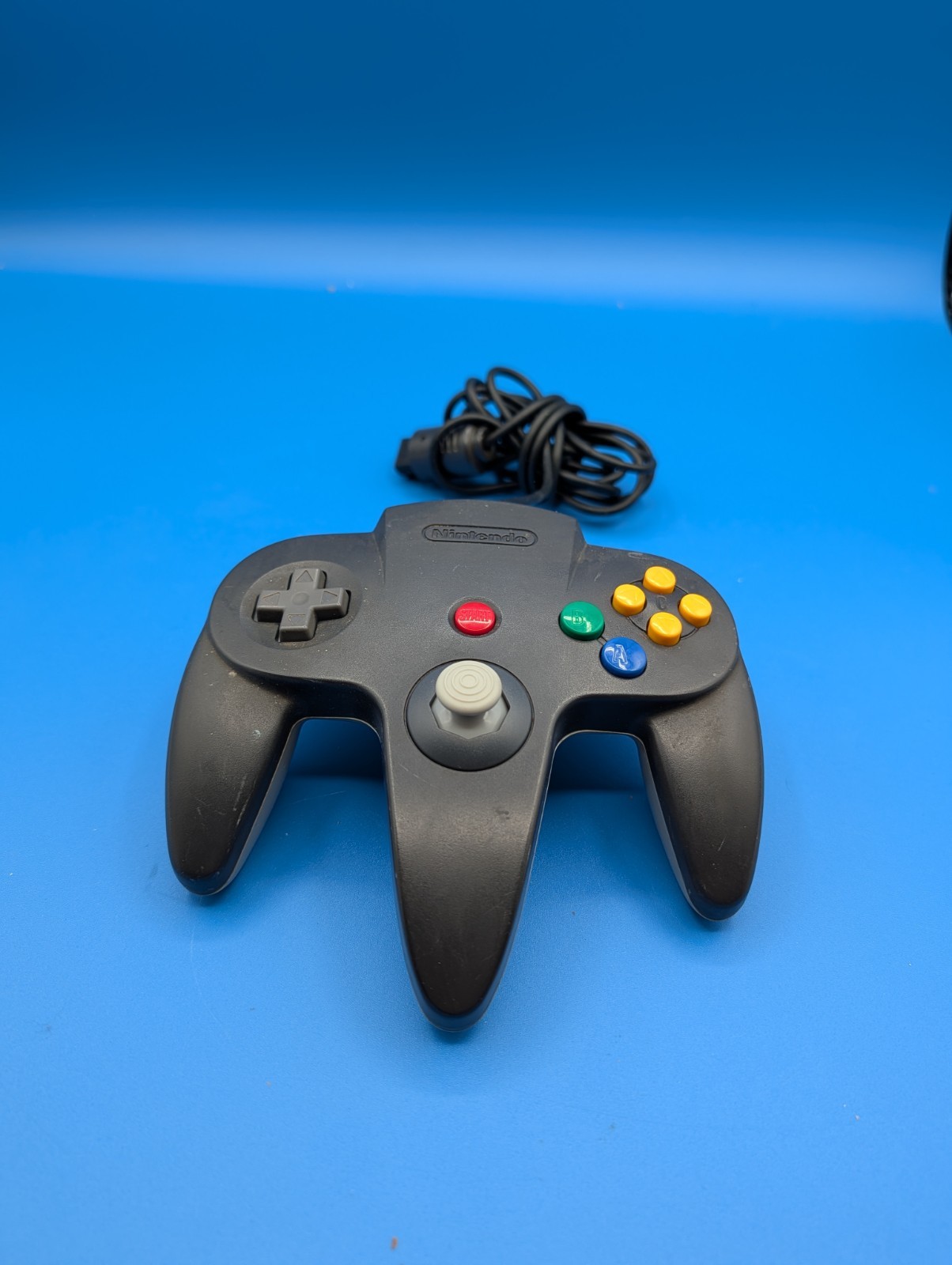 Nintendo 64 N64 Black & Grey Controller Tested Authentic Hall Effect Stick