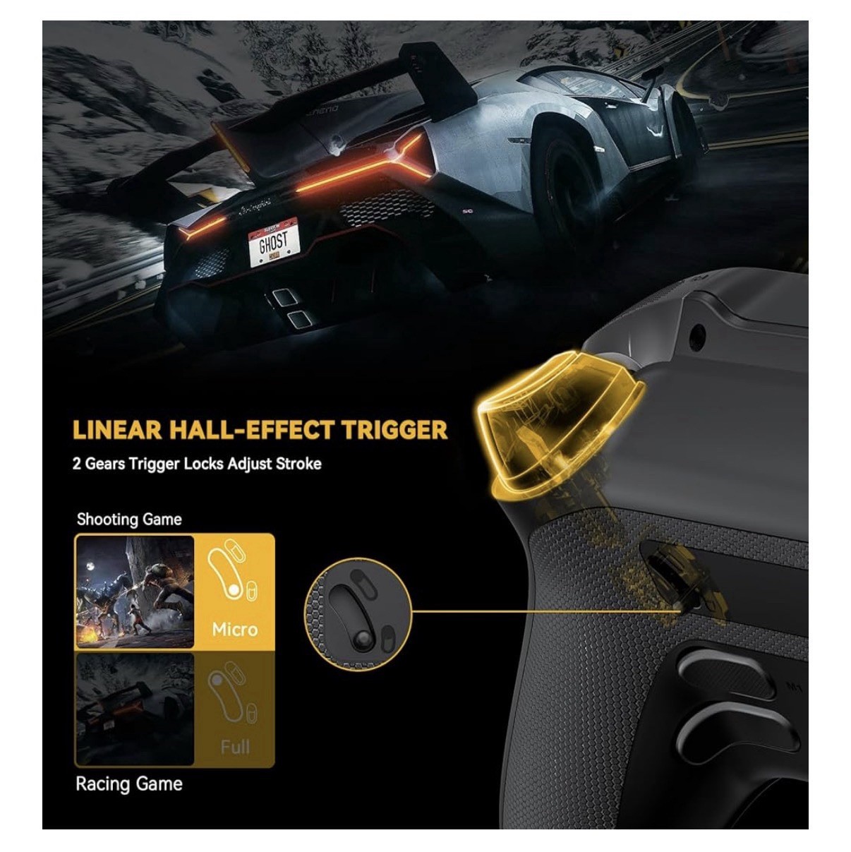 Manba One Interactive Screen Wireless Gaming Controller PC/Switch/iOS/Android