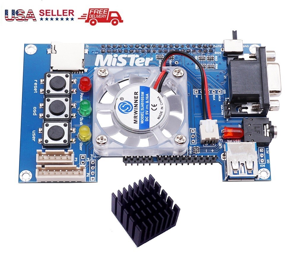 Mister FPGA Metal Case + 128MB SDRAM + IO VGA + HUB + Fan for Terasic DE10-Nano