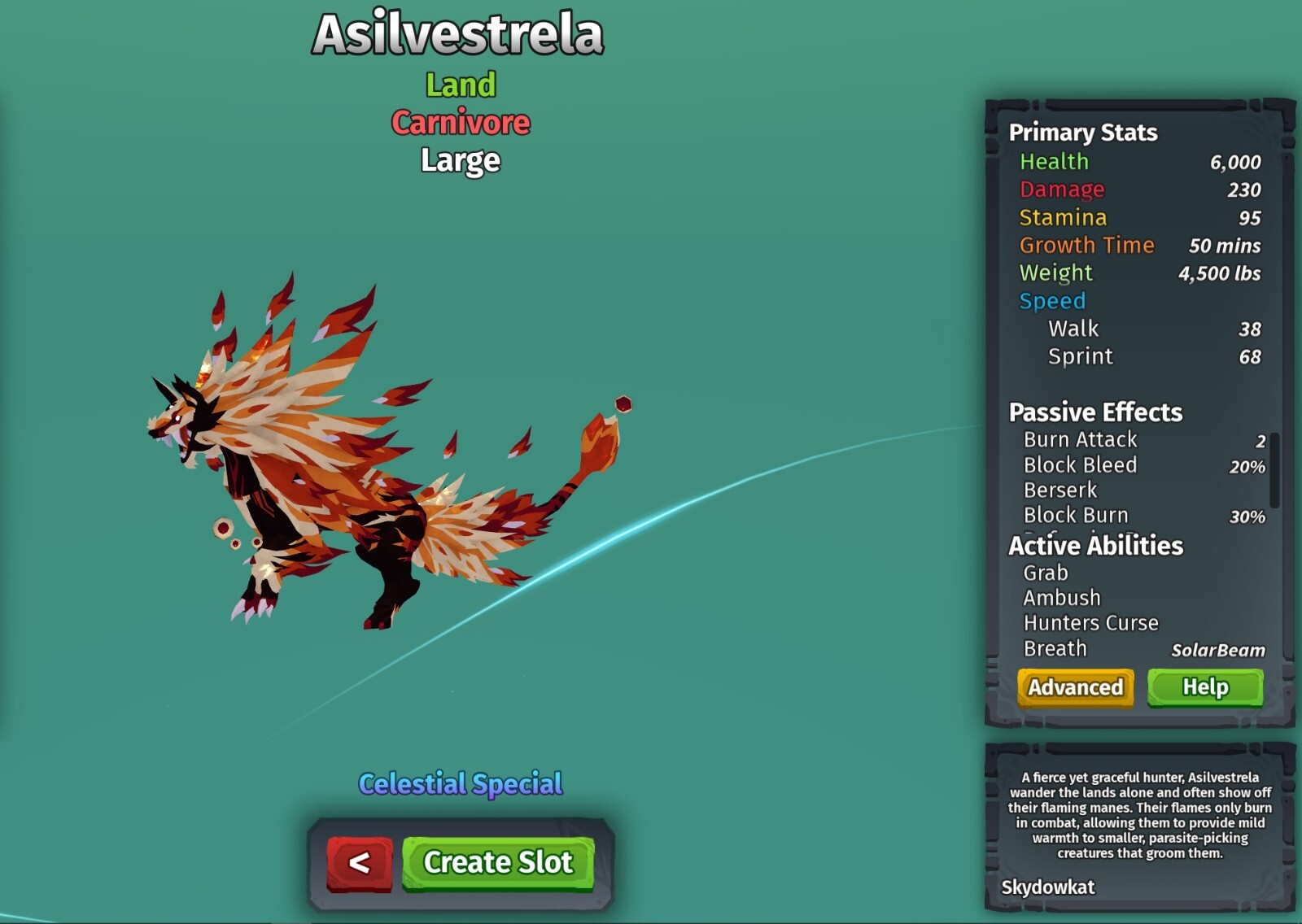 Asilvestrela Species | Creatures of Sonaria | Roblox