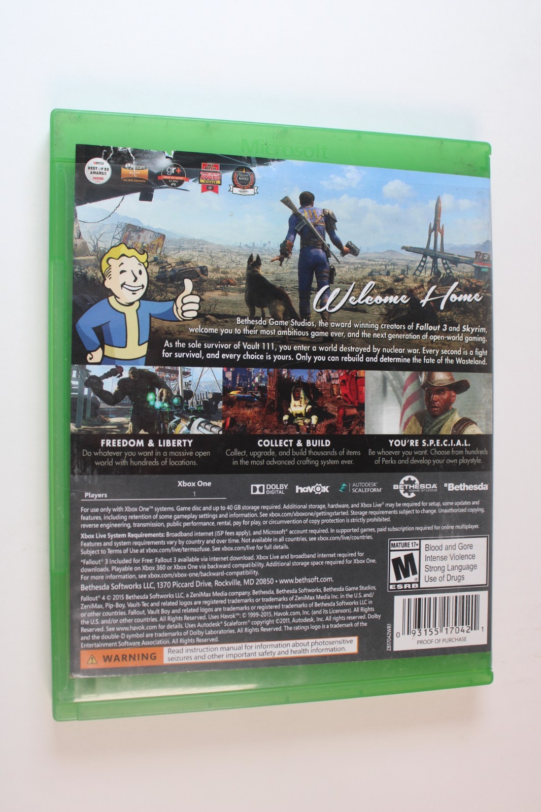 Fallout 4 (Microsoft Xbox One edition) Authentic, complete, tested/works
