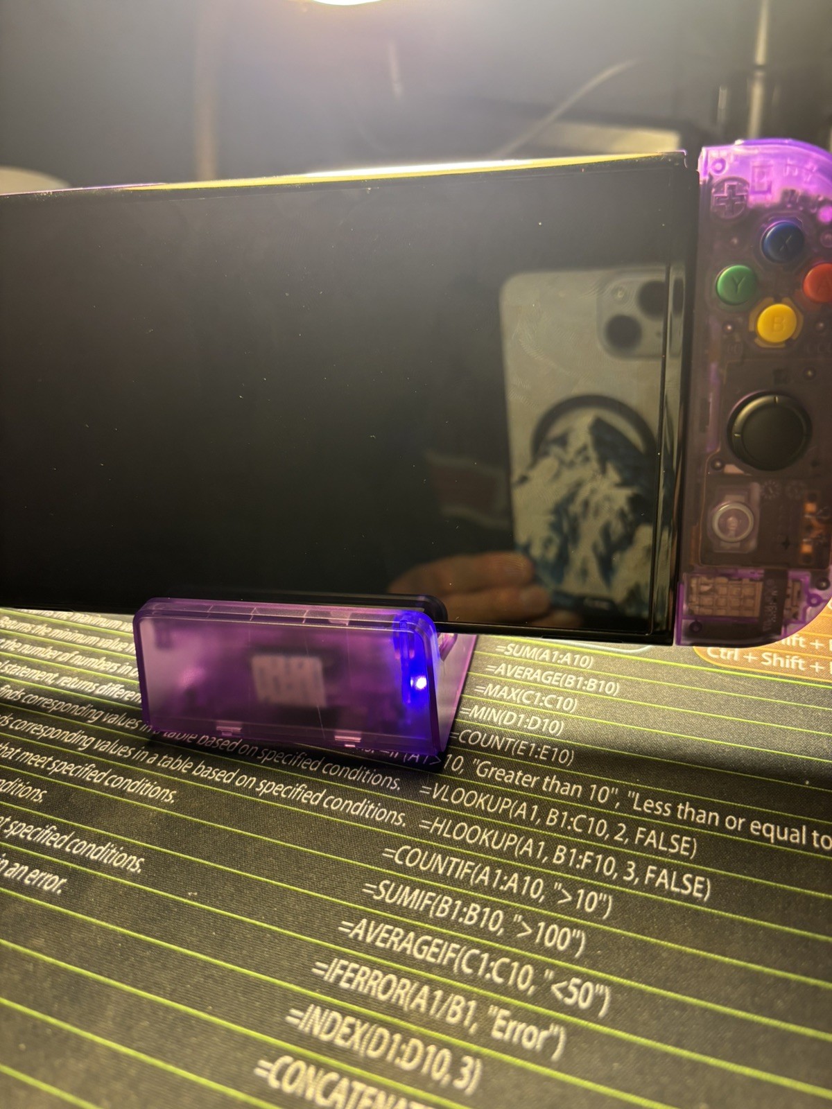 Transparent Purple Nintendo switch OLED