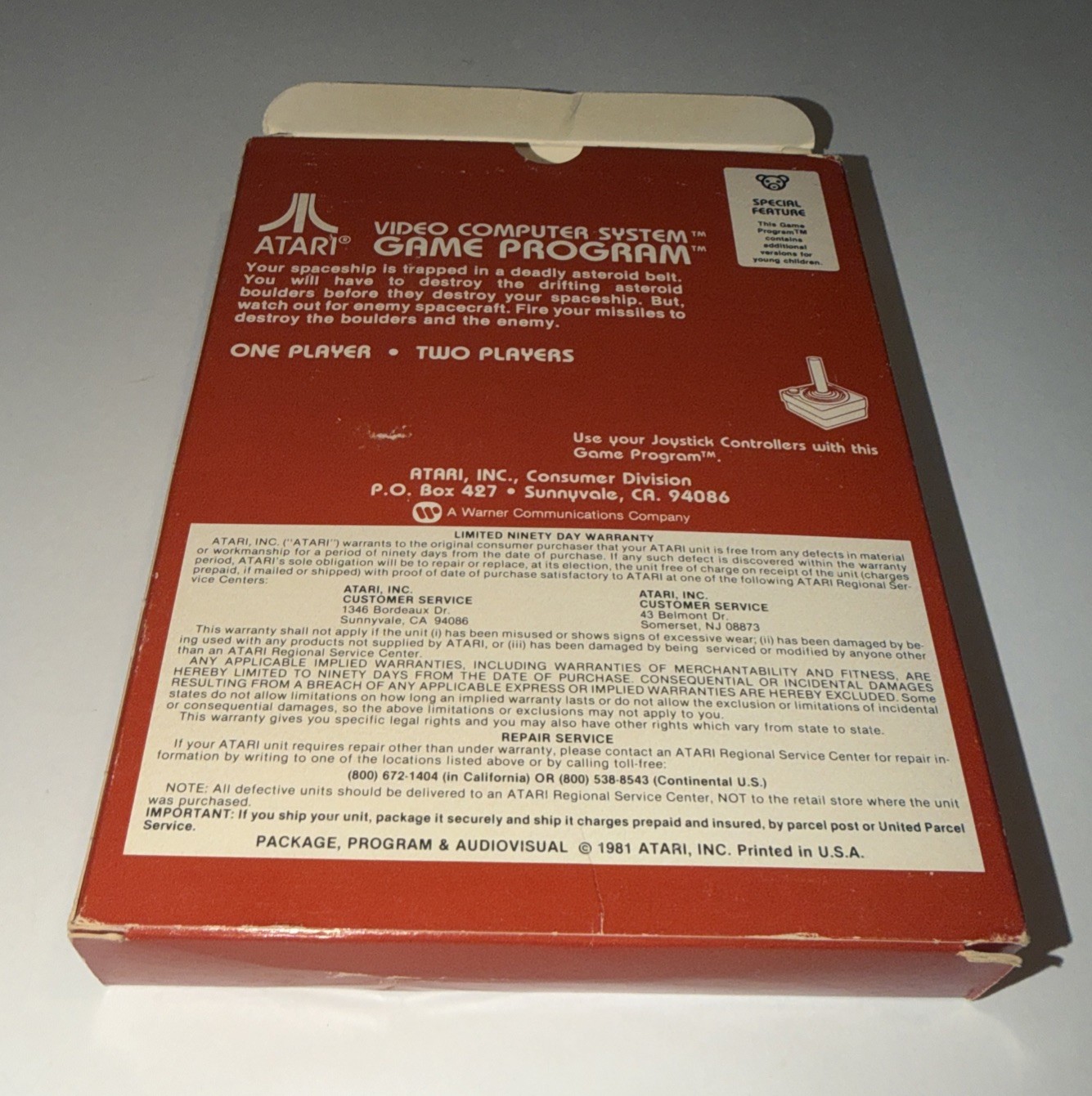Asteroids (Atari 2600, 1981) Complete – Cleaned & Tested