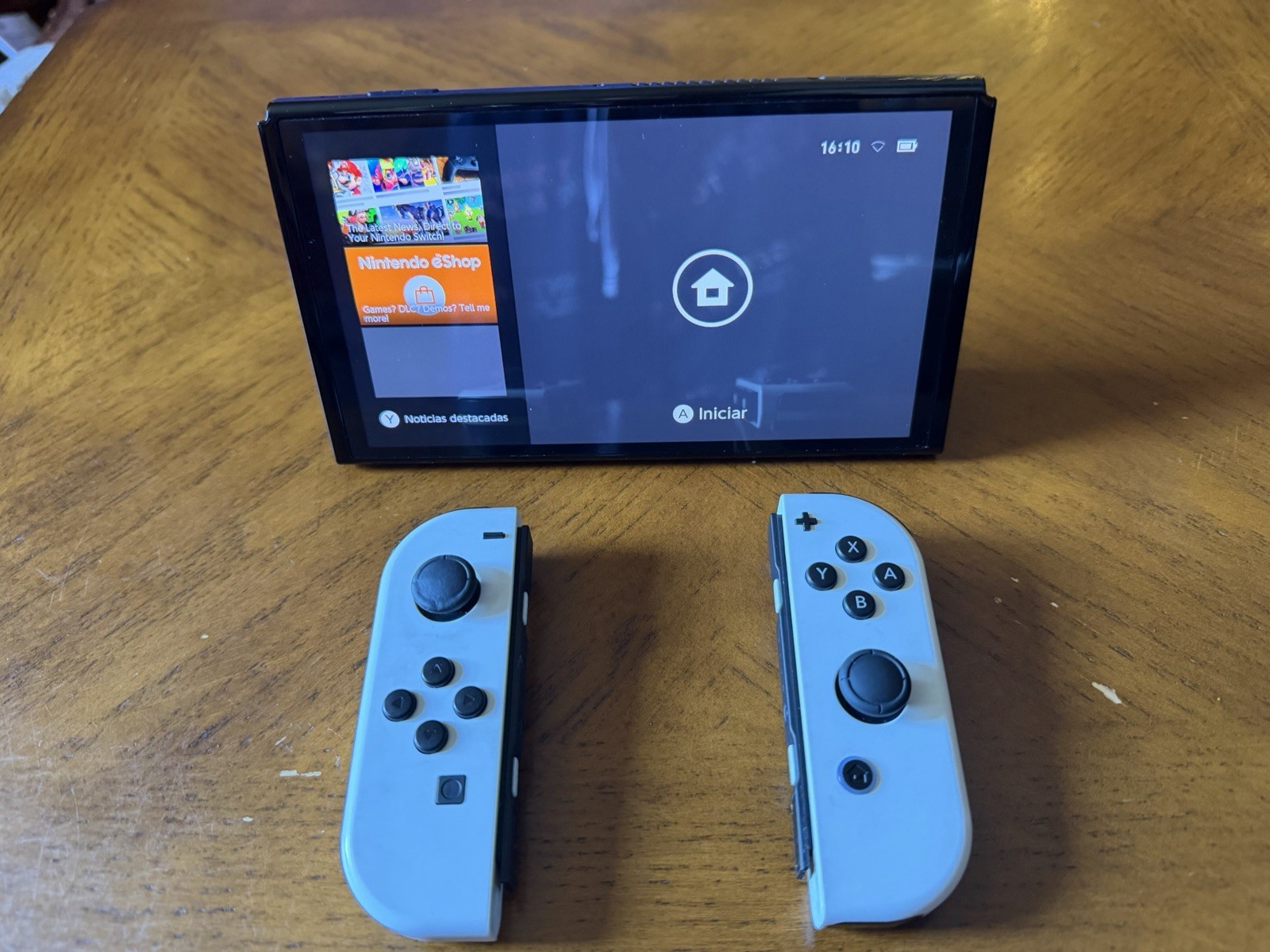 Nintendo OLED Switch 32GB Console w/ White Joy-Con & Grip, Wi-Fi USB-C