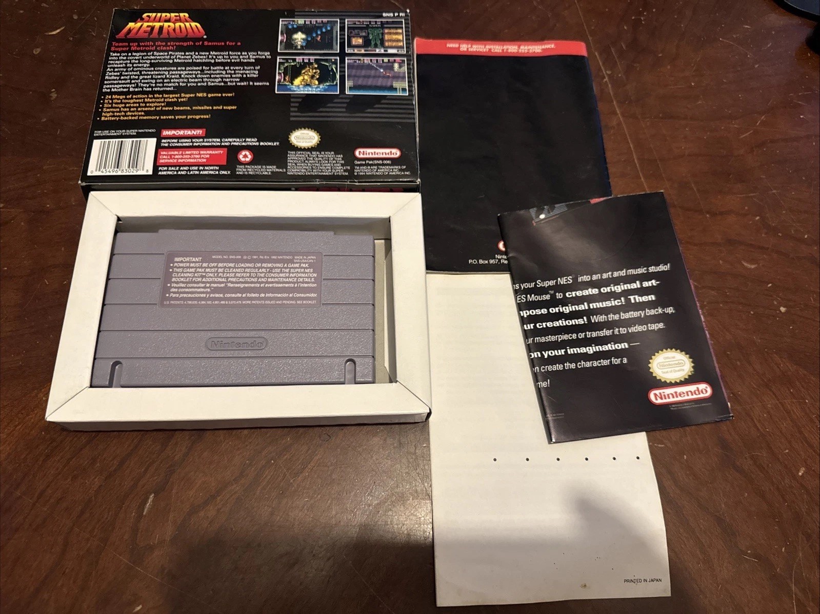 Super Metroid Super Nintendo SNES Complete