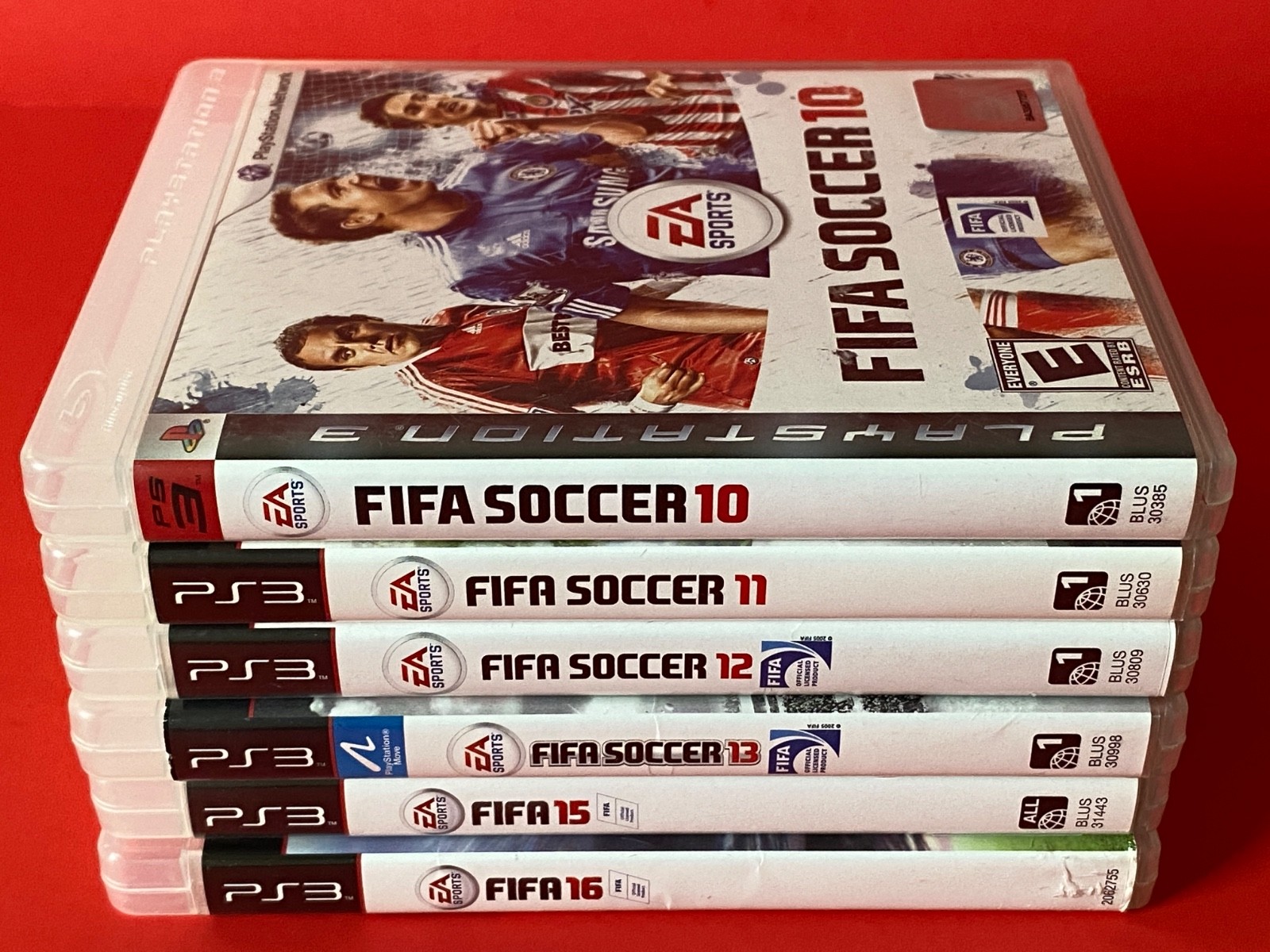 FIFA Soccer 10, 11, 12, 13, 15, 16 Sony PlayStation 3 PS3 Lot of 6 Tested Clean