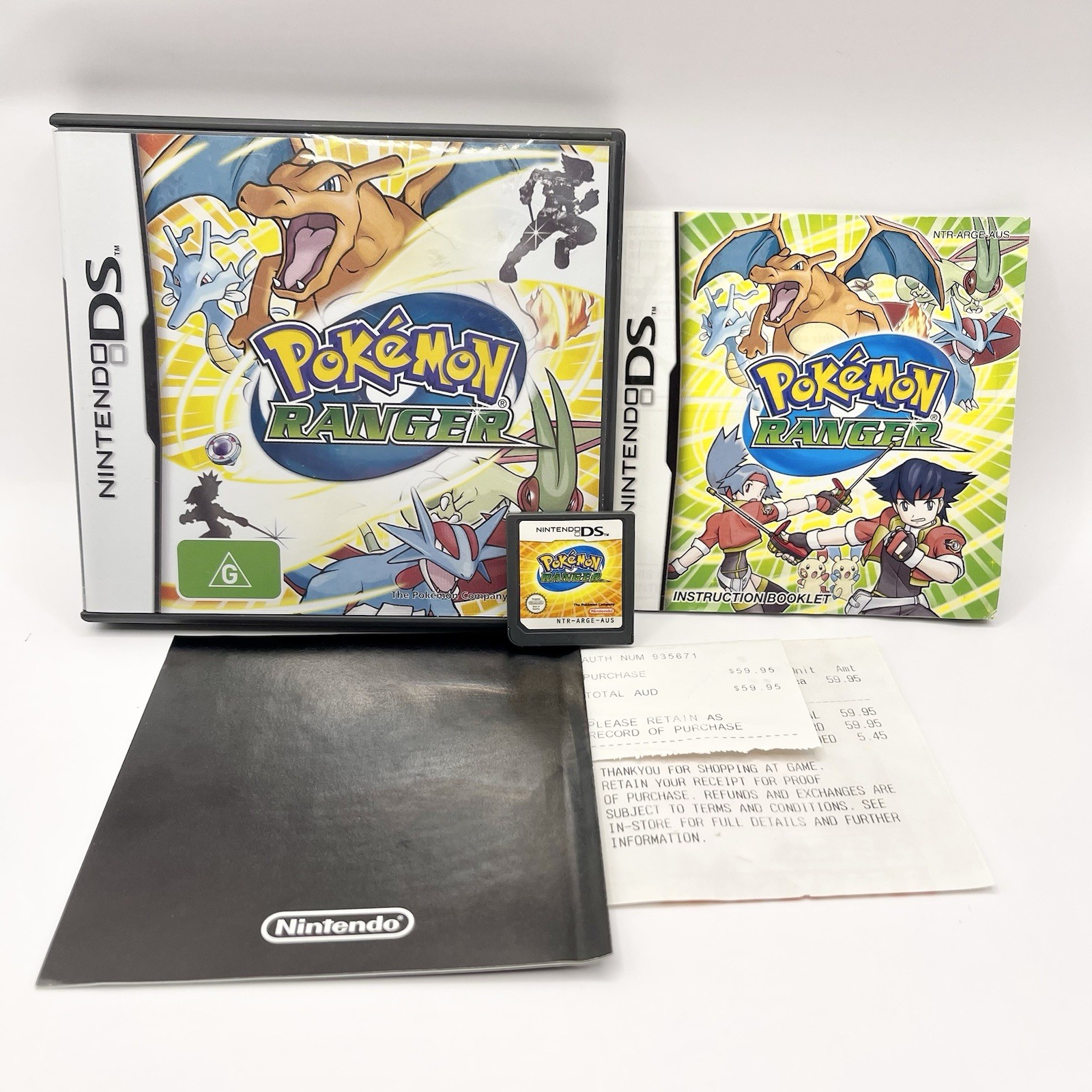Pokémon Ranger (Nintendo DS, 2006 PAL) Action Role-playing Complete With Manual