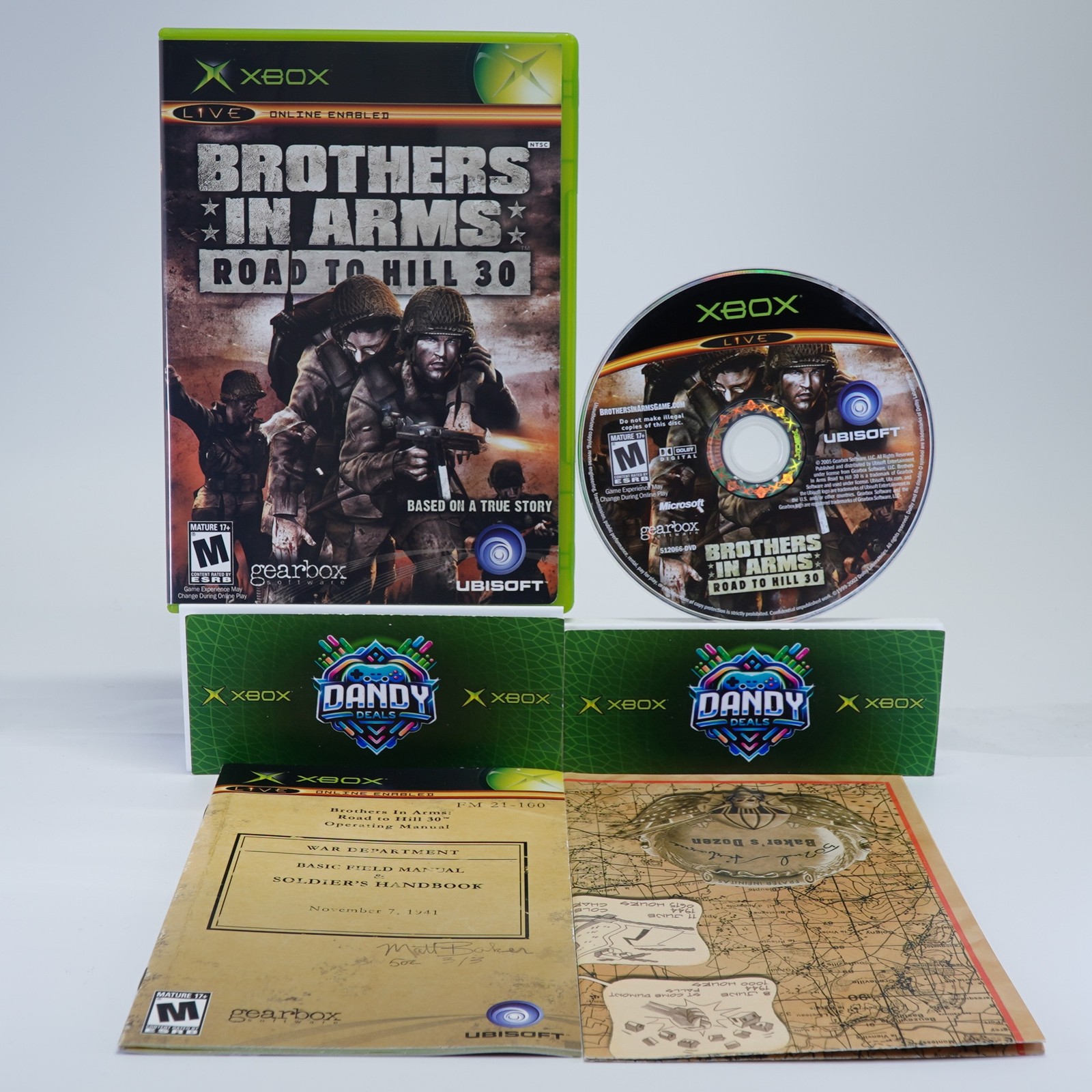 Brothers in Arms Road to Hill 30 CIB W/ Manual + Map – Xbox