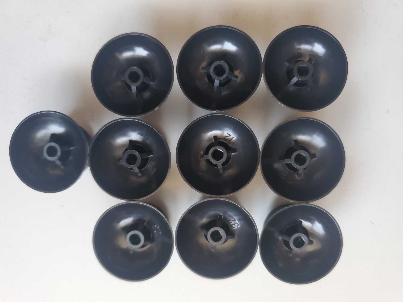PS2 Playstation 2 Rubber Thumbstick Joystick Cap for Dualshock 2 BLACK LOT OF 10