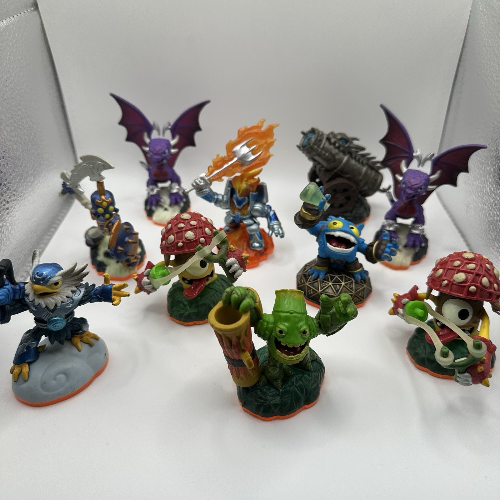 Skylanders Lot 10 Figures Chop Chop Ignitor Pop Fizz Cynder +