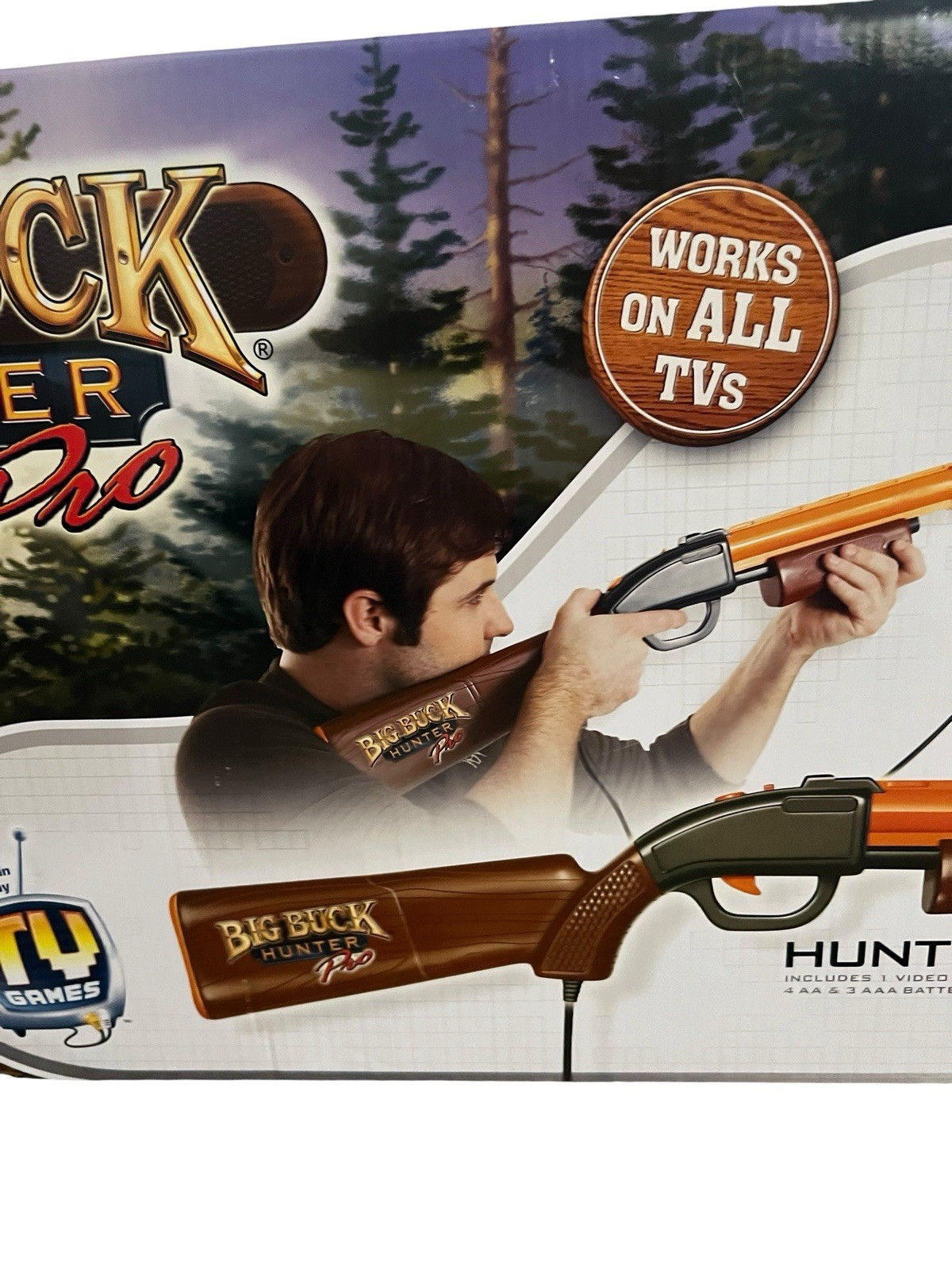Big Buck Hunter Pro JAKKS Plug & Play TV Game Orange Shotgun | New