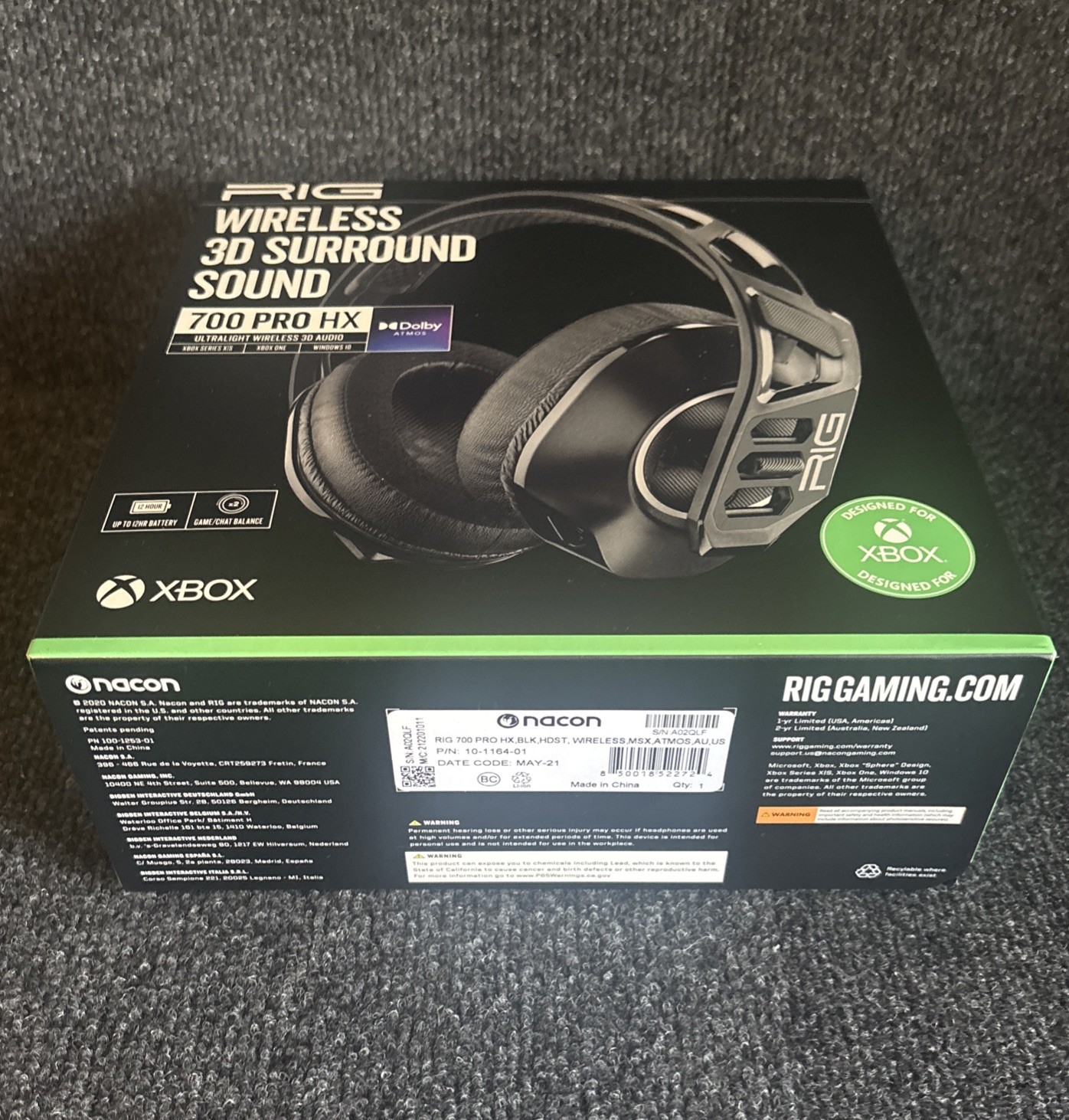 Rig 700 Pro HX Wireless 3D Dolby Surround Sound Headphones New & Sealed