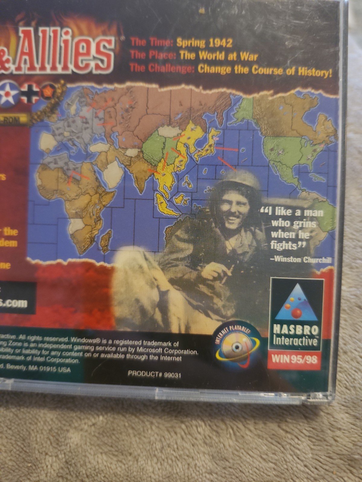 Axis & Allies: Iron Blitz Edition (PC, 1999) Windows 95/98 Cd-rom Only Cd 2lot