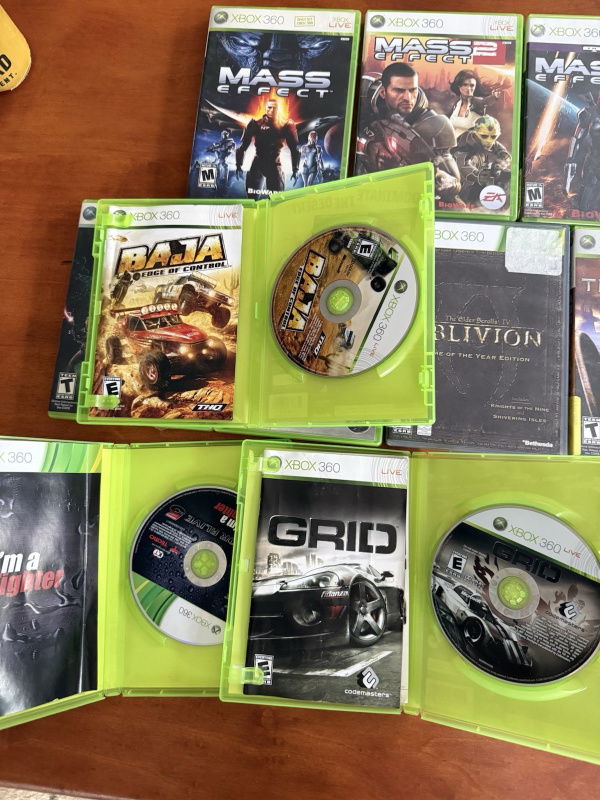 Xbox 360 Game Lot of 10 Games CIB – Mass Effect Trilogy Skate 3 GRID Oblivion +