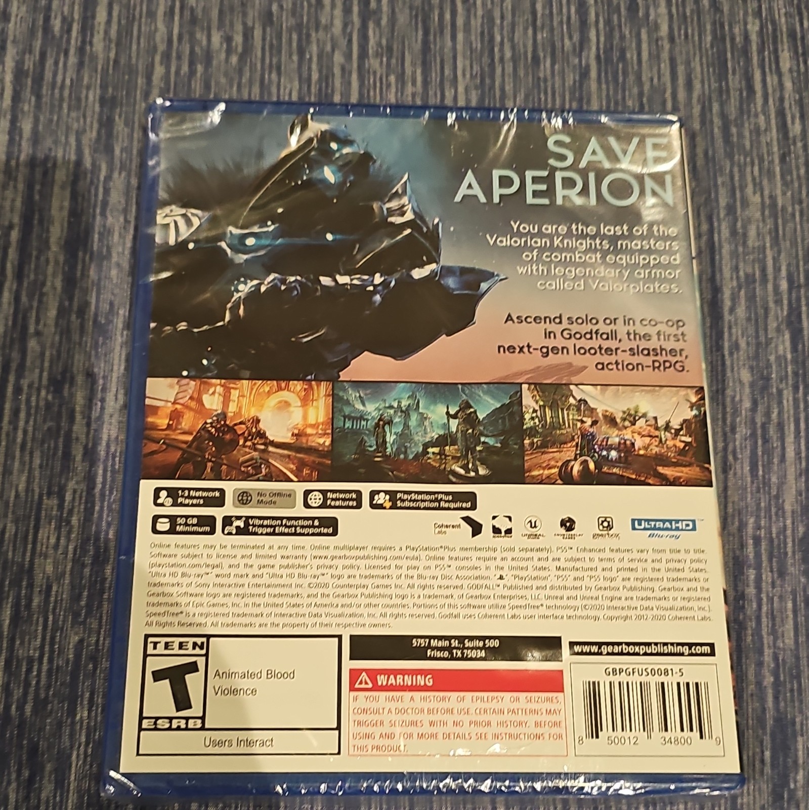 Gearbox Publishing Godfall PS5 Action Role Playing T Bonus Digital Loot