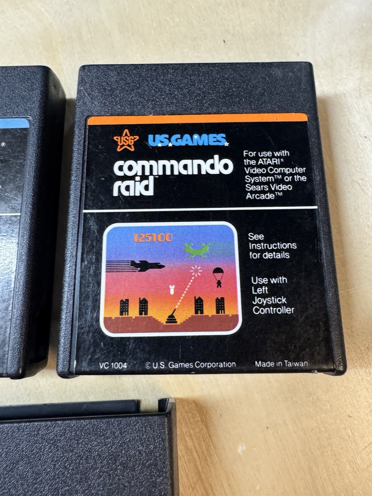 Atari 2600 3 Video Game Lot Space Jockey Towering – Word Zapper – Commando Raid
