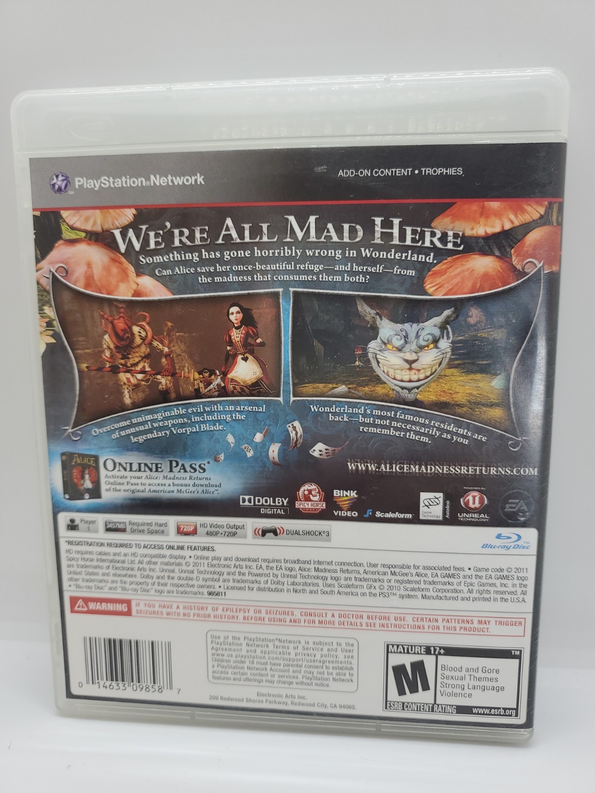 Alice the Madness Returns – Sony PlayStation 3 | CIB Complete