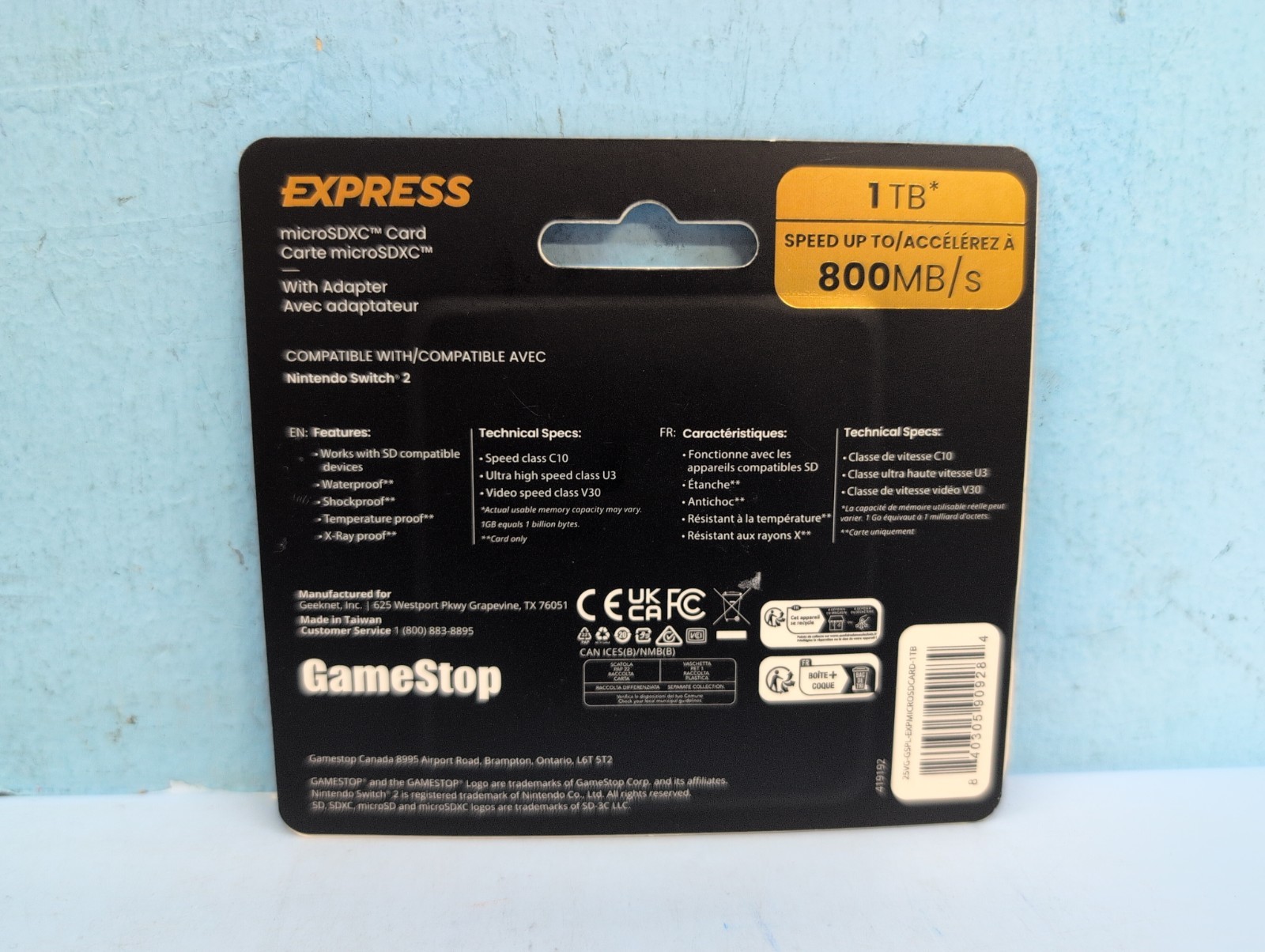 GameStop Express 1TB Micro SD Card for Nintendo Switch 2