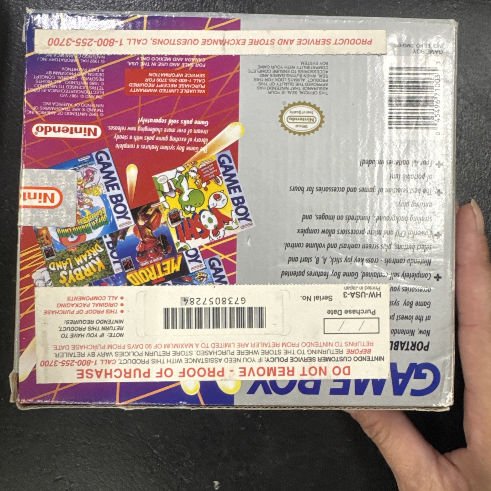 Nintendo Game Boy Launch Edition Handheld System – Complete Matching Serial #s