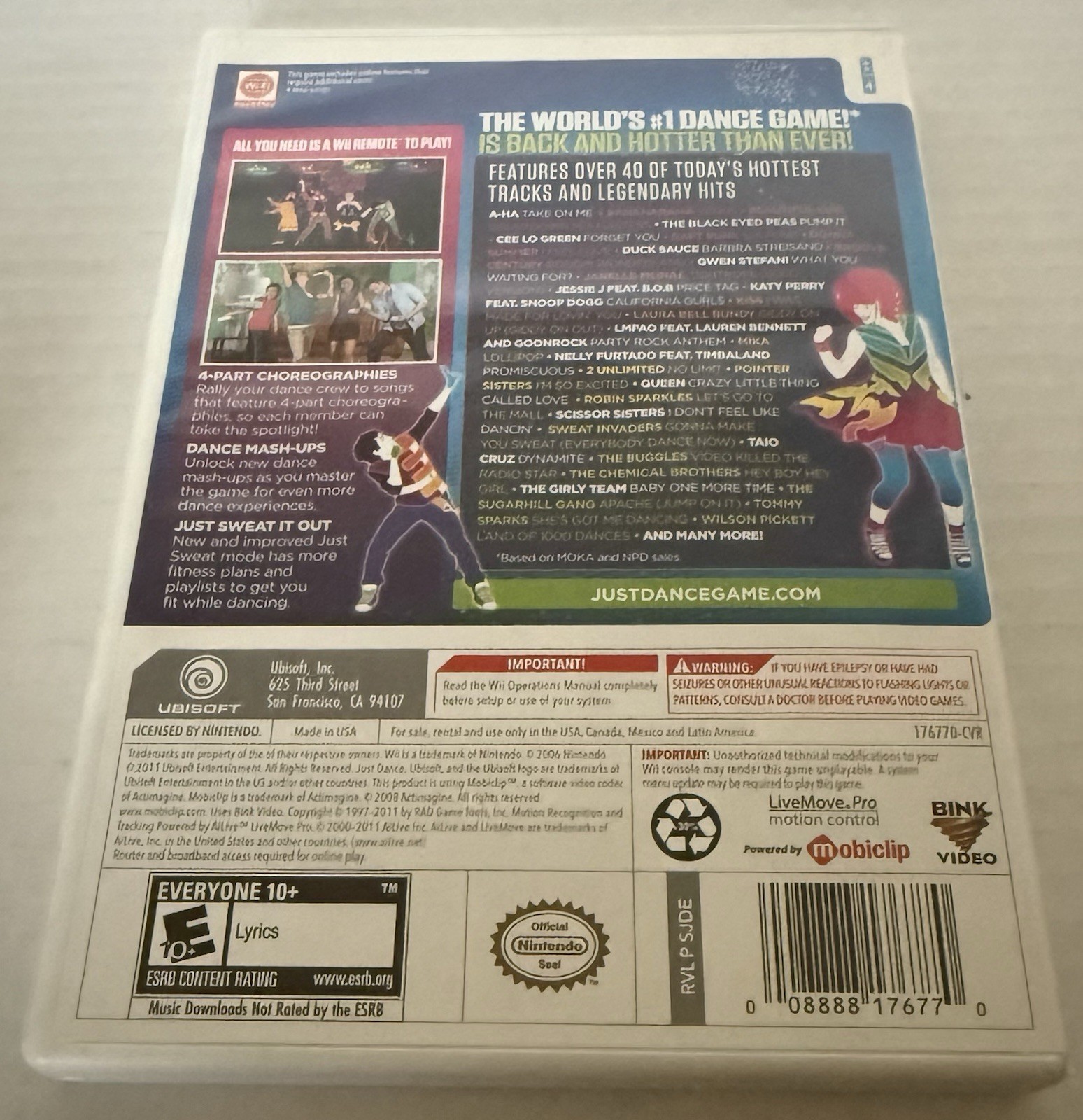 Just Dance 1, 2, 3, 4 & Summer Party (Nintendo Wii) Bundle -Complete CIB -Tested