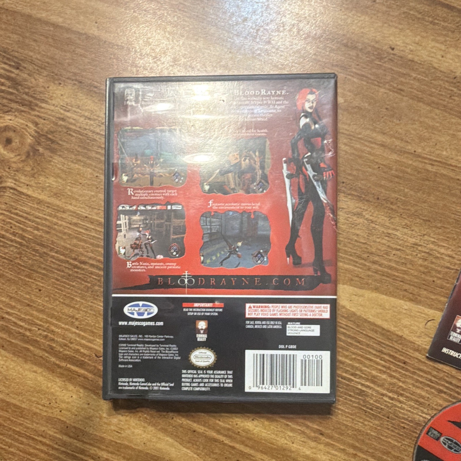 Majesco BloodRayne Nintendo GameCube M NTSC-U/C 2002 Manual Included