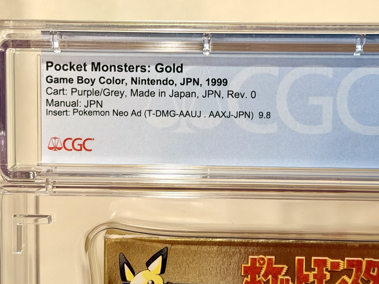 Pokemon Gold Version CGC Graded 8.0 CIB Nintendo Game Boy Color GBC Not WATA PSA