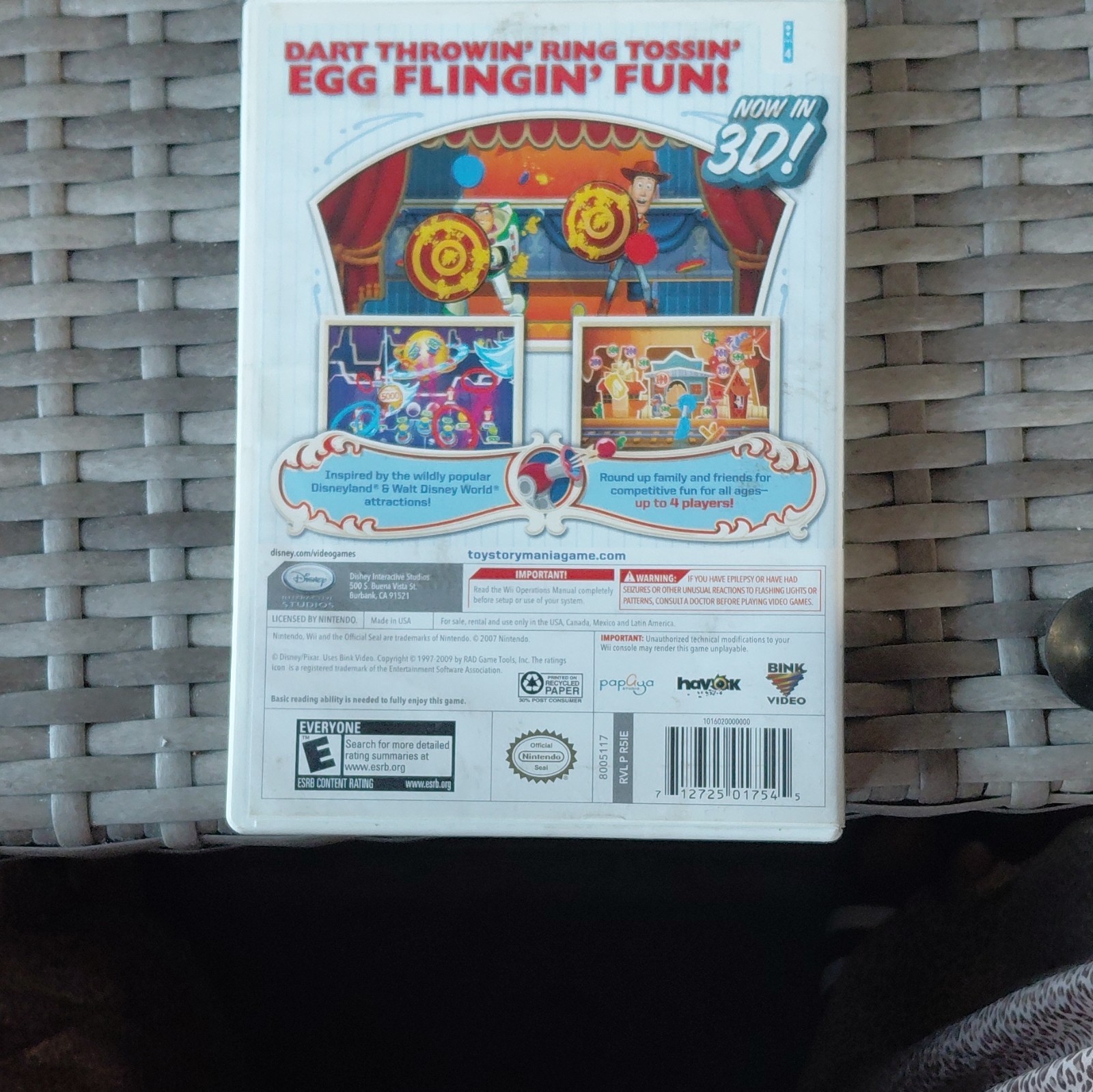 Disney Toy Story Mania! (Nintendo Wii) Multiplayer, E, NTSC-U/C, 2009 w/ Case