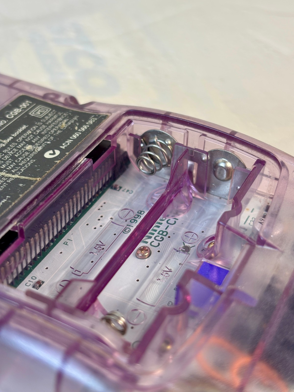 Nintendo Game Boy Color Atomic Purple CGB-001 Console Cleaned Tested Working OEM