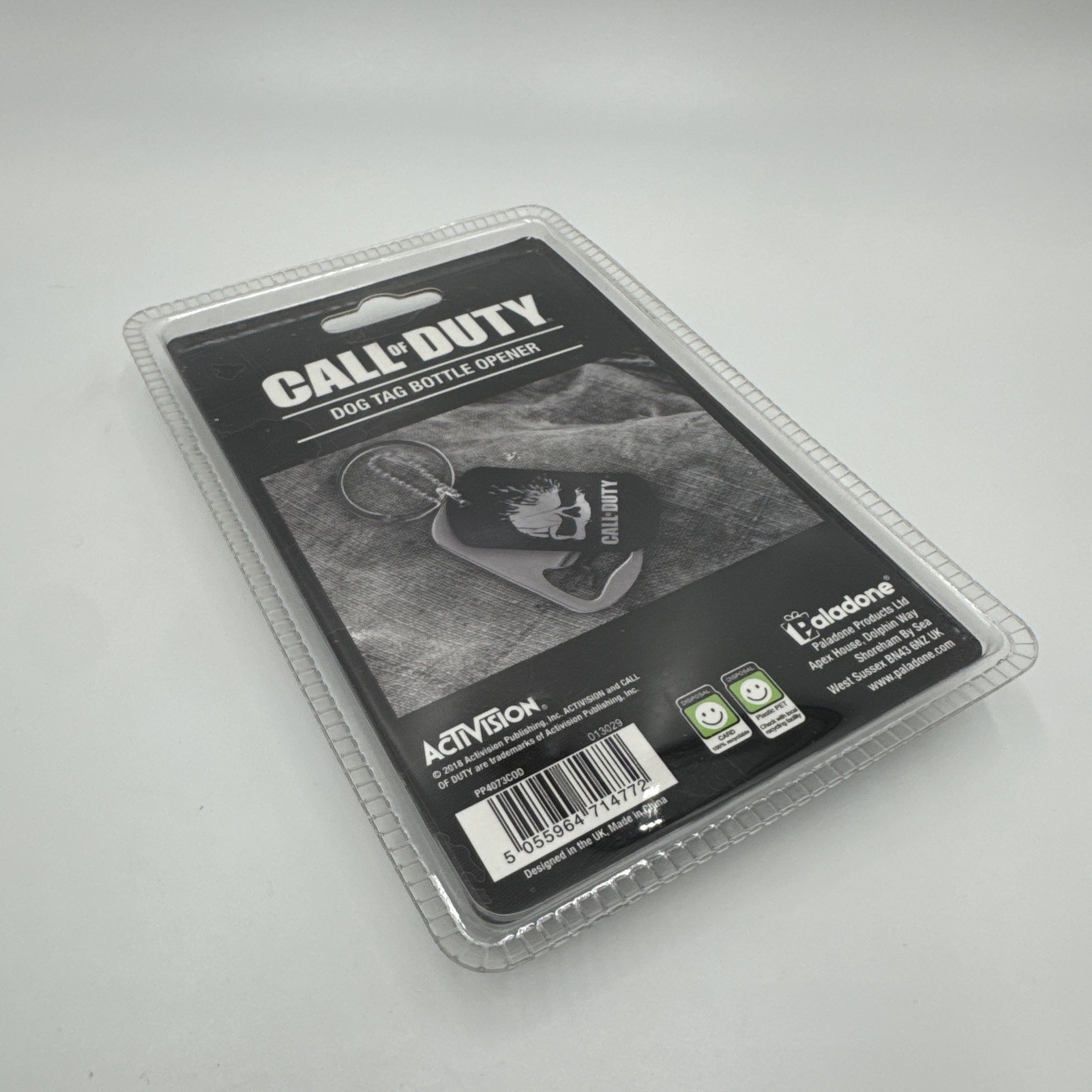 Call of Duty Skull Logo Dog Tag Metal Key Chain Bottle Opener New 2018