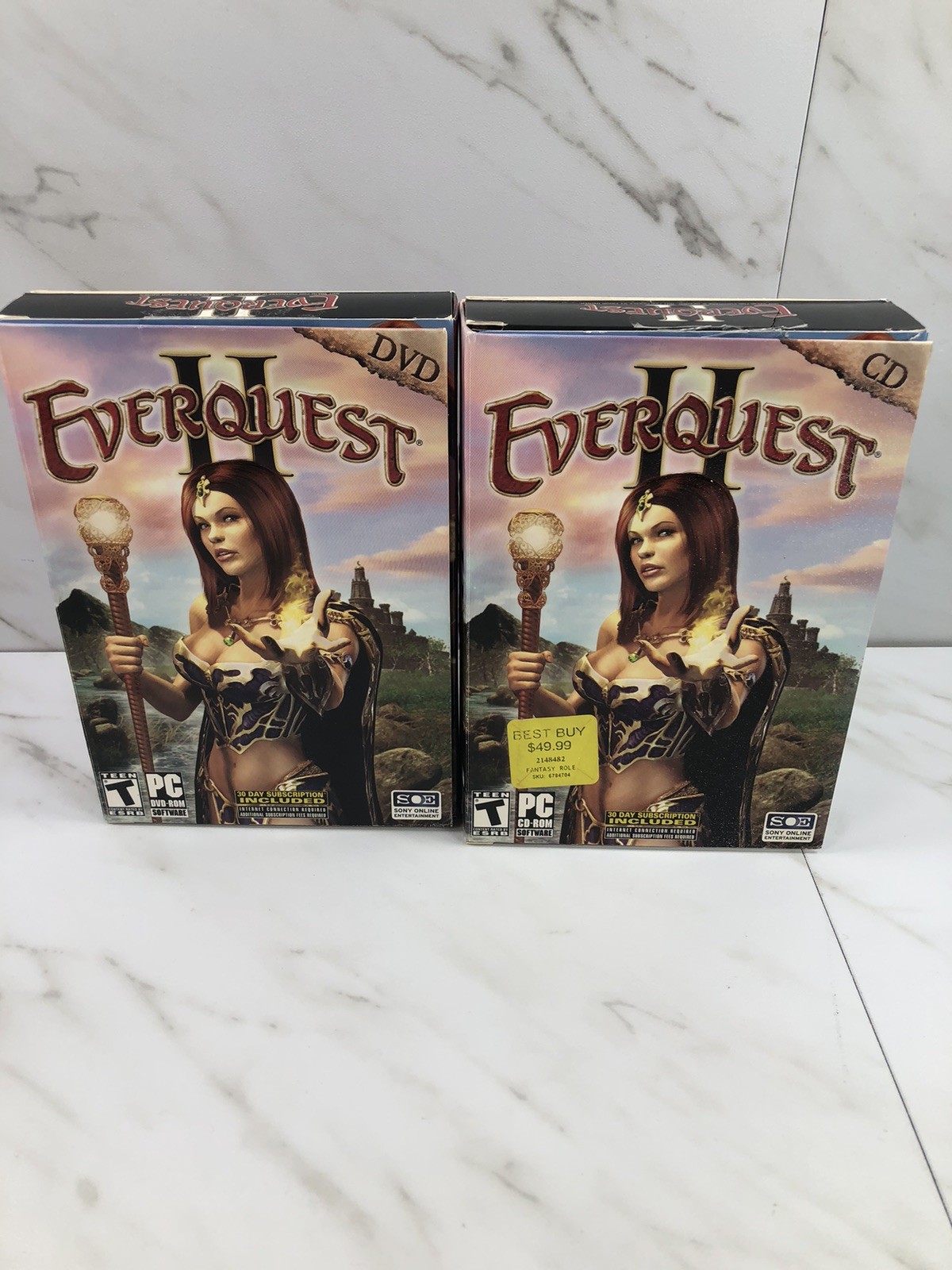 EverQuest II 2004 Sony PC ~ DVD-ROM & CD-ROM ~ Lot of 2