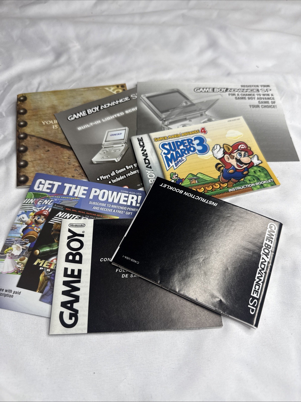 Platinum Silver Nintendo Game Boy Advance SP Box ONLY Rare “Unfortunate Events”
