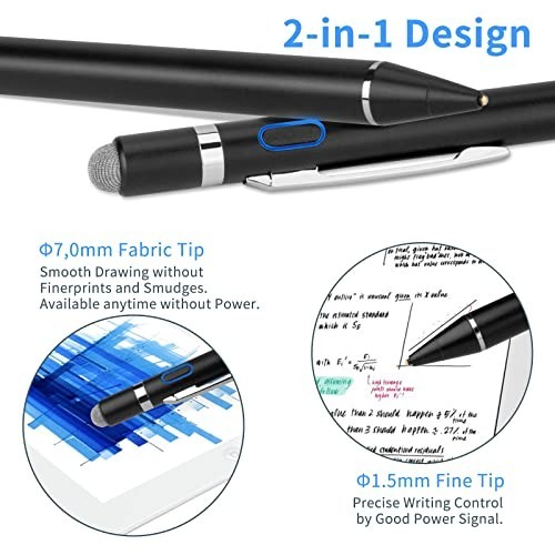 Ultra Fine Tip Stylus Pen for Nintendo Switch – 1.5mm Digital Pencil, Black