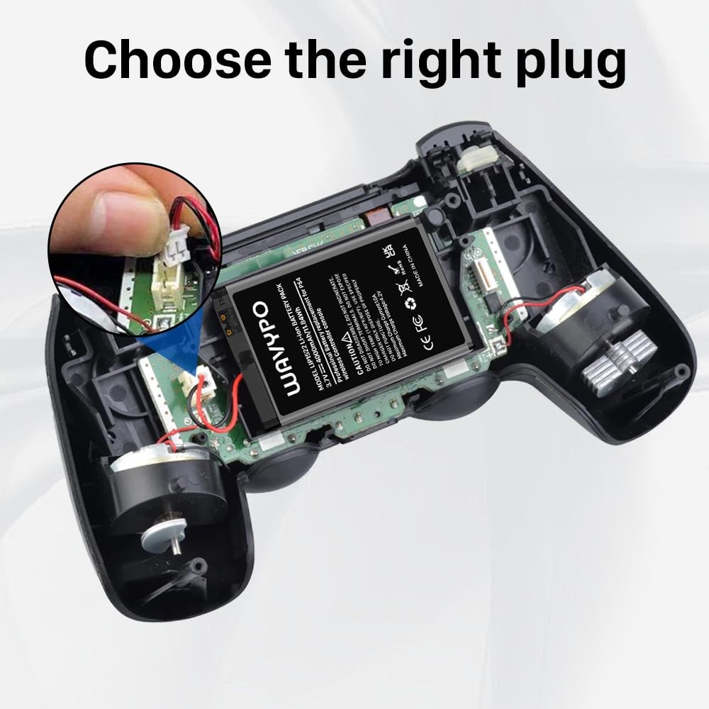 PS4 Controller Battery 4000mAh Replacement Dualshock 4 CUH-ZCT1H/E/U/2U 2 Pack