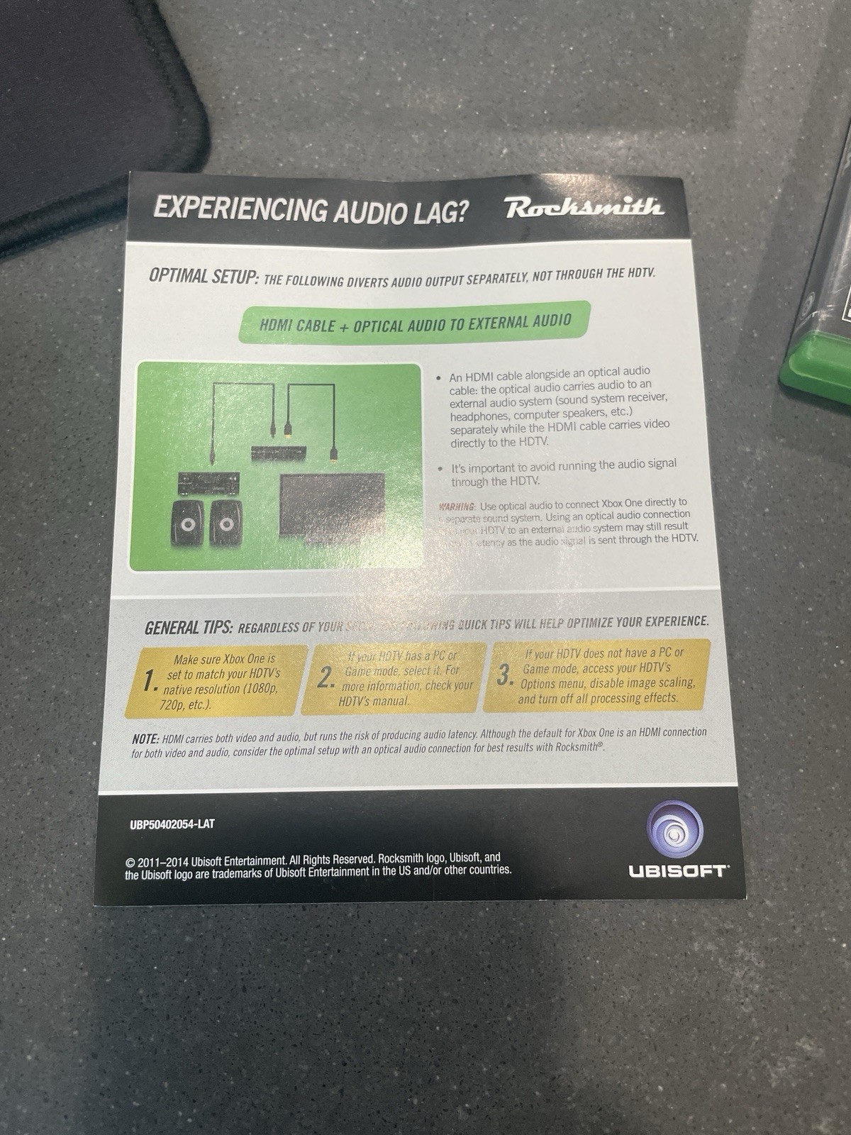 Rocksmith 2014 Edition Remastered (Xbox One) with Real Tone Cable & Original Box