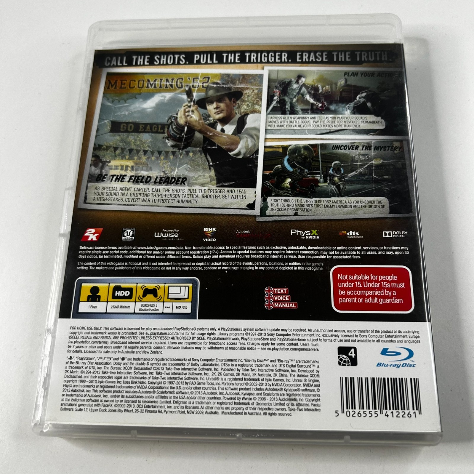 The Bureau: XCOM Declassified – PlayStation 3 (PS3, 2013 PAL) Manual Included