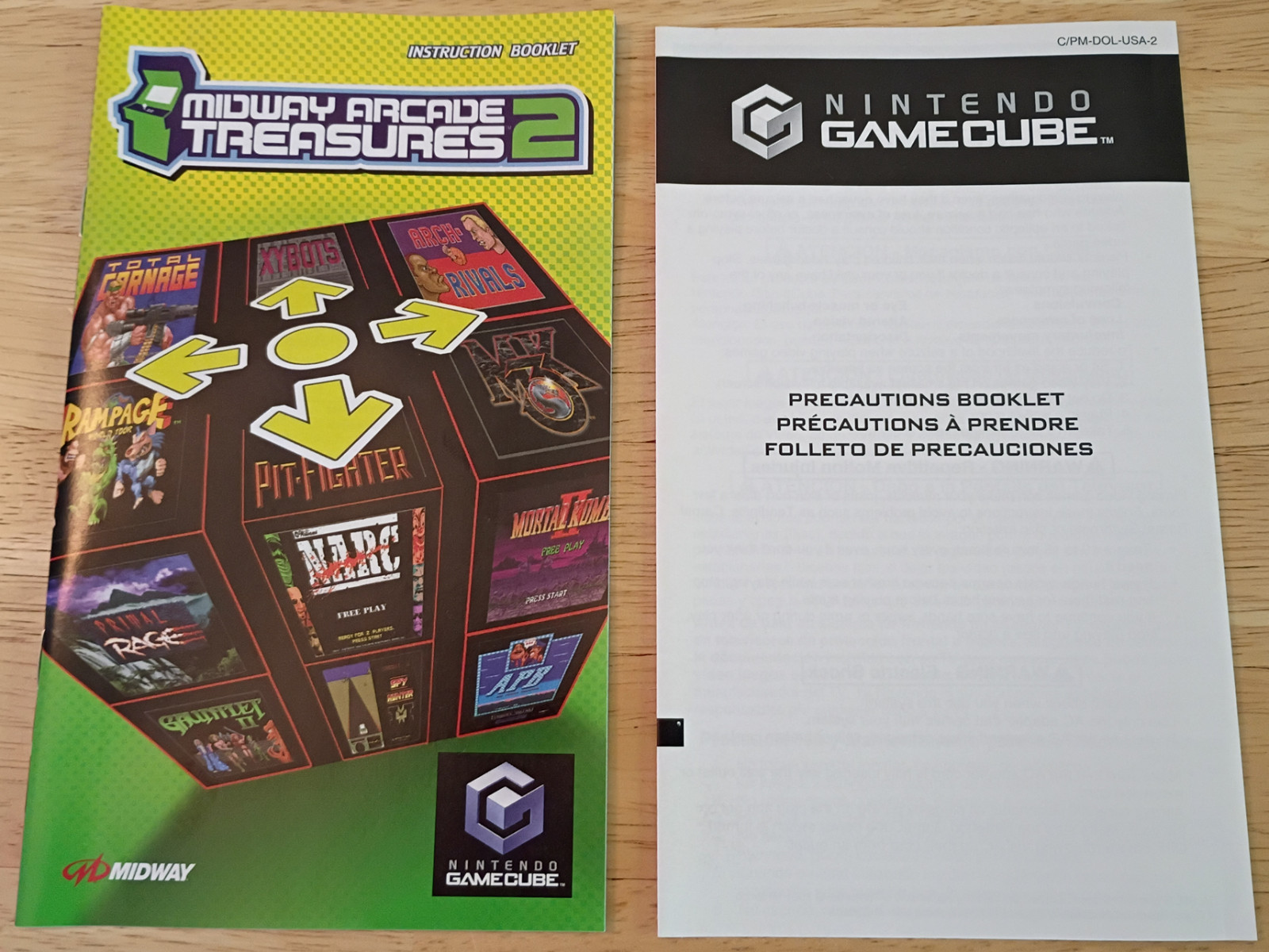 Nintendo Gamecube Midway Arcade Treasures 2 2004 Complete Manual – Untested