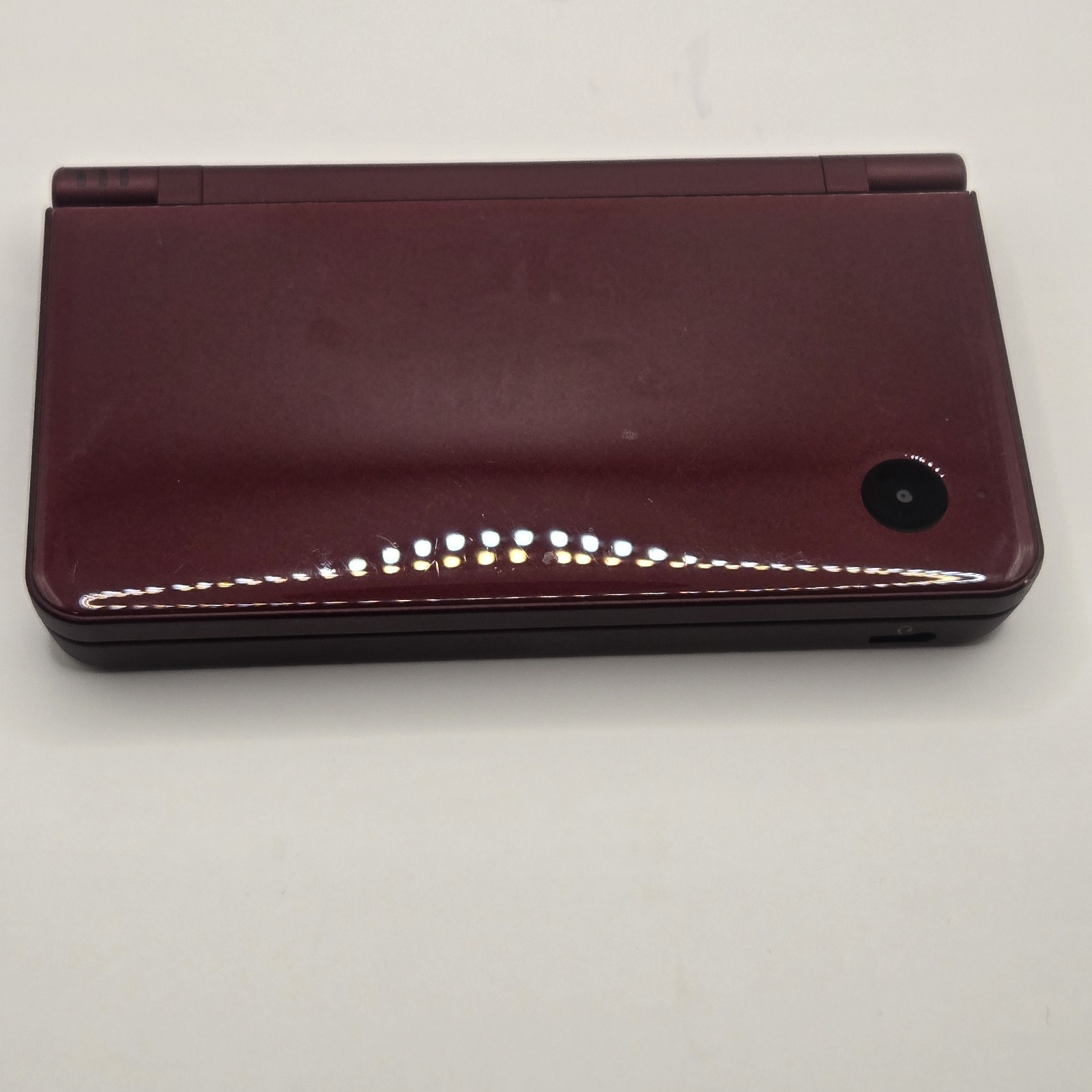 Nintendo DSI XL Burgundy/ Wine Red Console And Charger NO STYLUS Tested Working