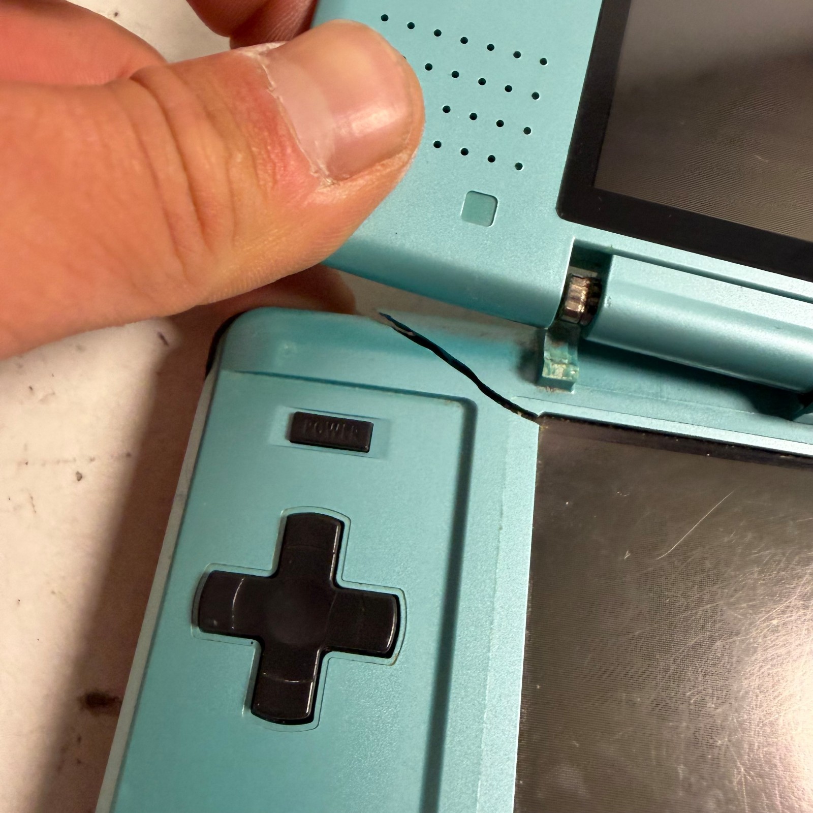 Nintendo DS NTR-001 Blue Dual Screen Handheld Video Gaming Console – For Parts