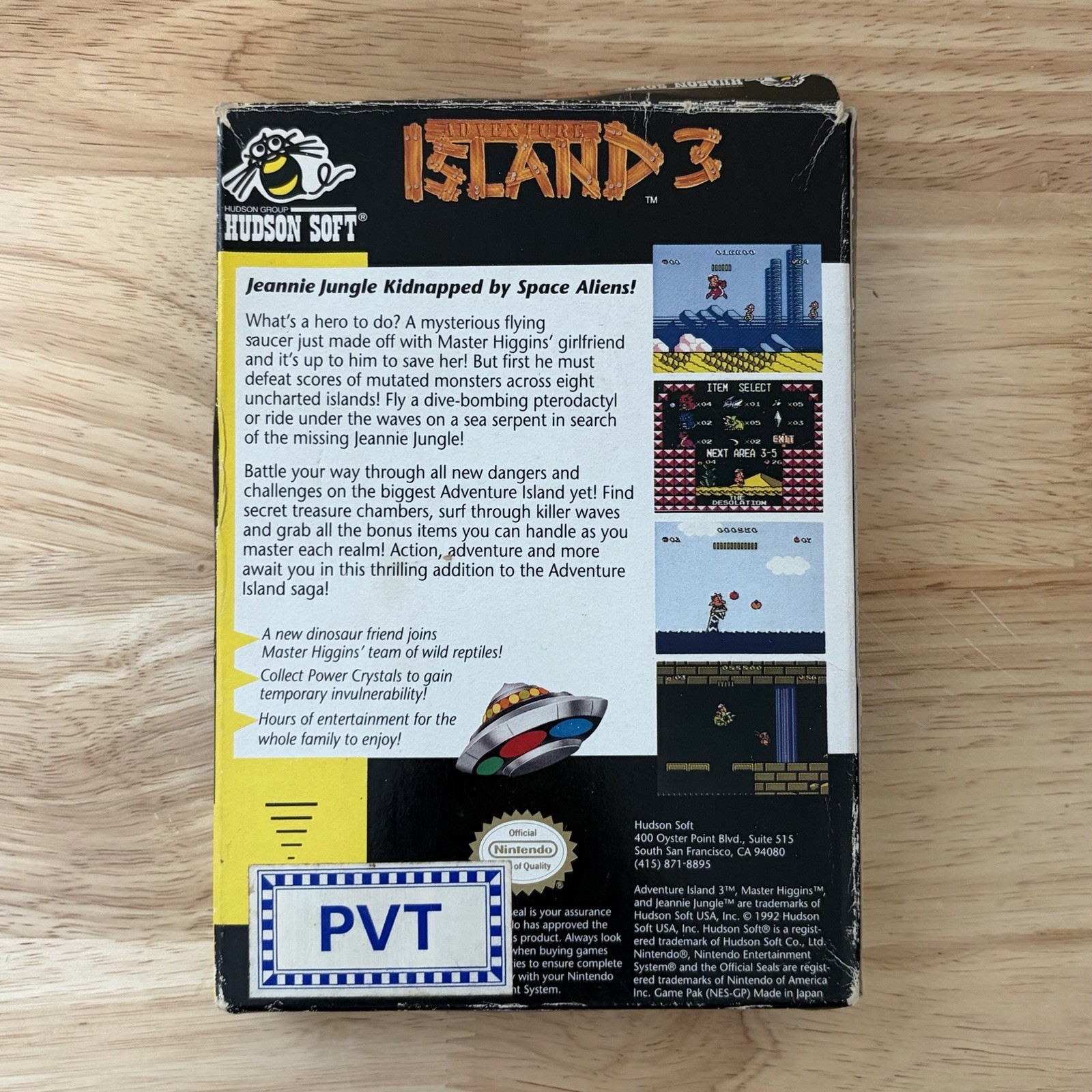 Adventure Island 3 In Box Nintendo NES Manual Missing Front Cover See Photos