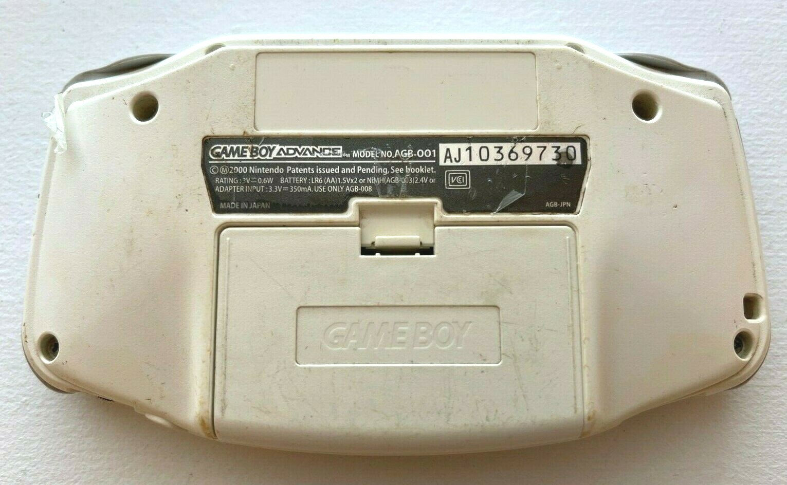 Nintendo Game Boy Advance AGB-001 – White GOOD Condition – 100% OEM Tested