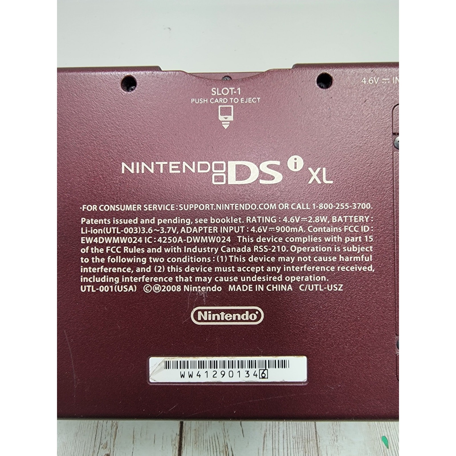 Nintendo DSi XL Burgundy Handheld Console Touchscreen 256MB NTSC-U/C (USA)