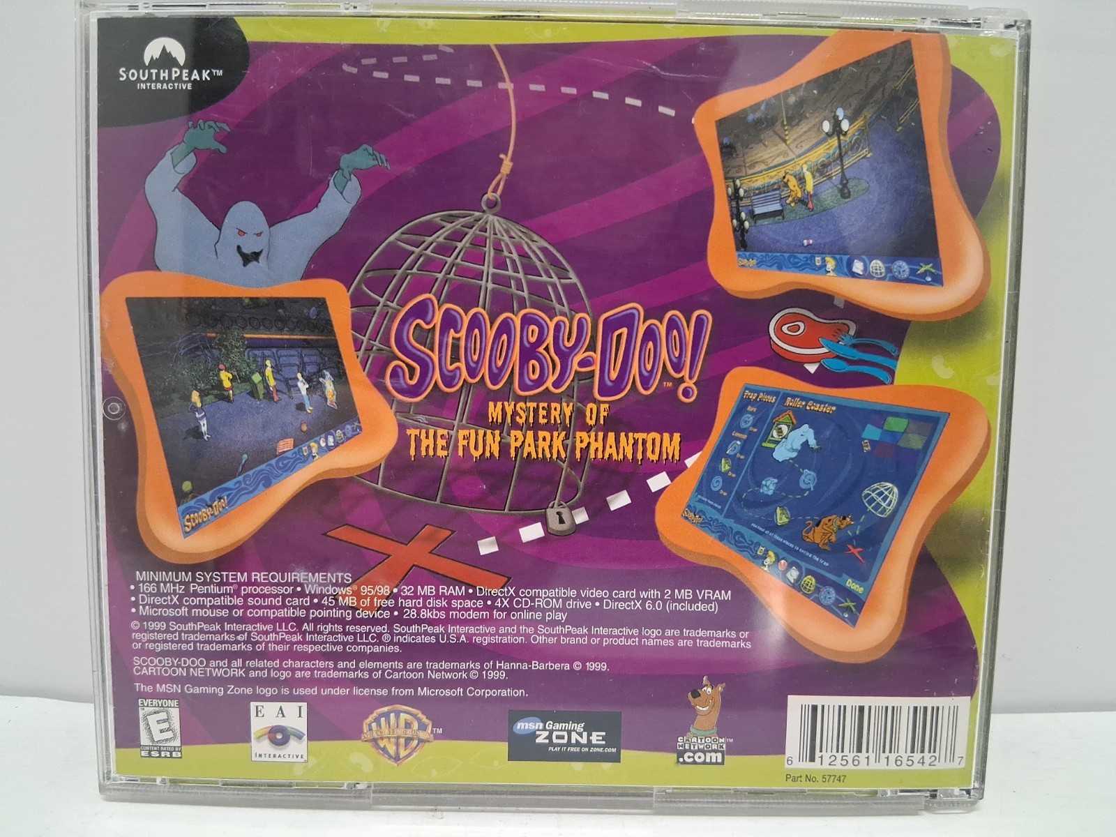 Scooby-Doo! Mystery of the Fun Park Phantom, 1999 PC Computer CD-ROM Video Game