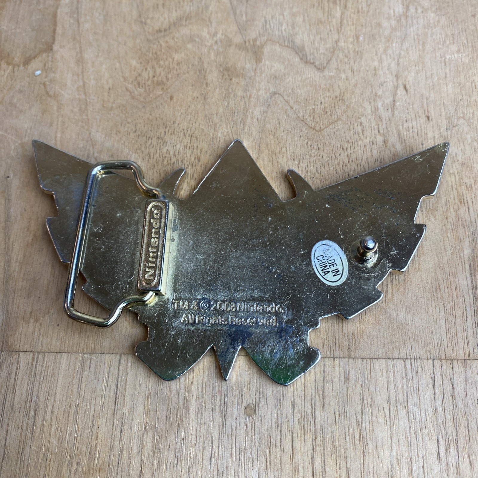 Nintendo The Legend Of Zelda Triforce Belt Buckle 2008 Gold/Black Garming READ