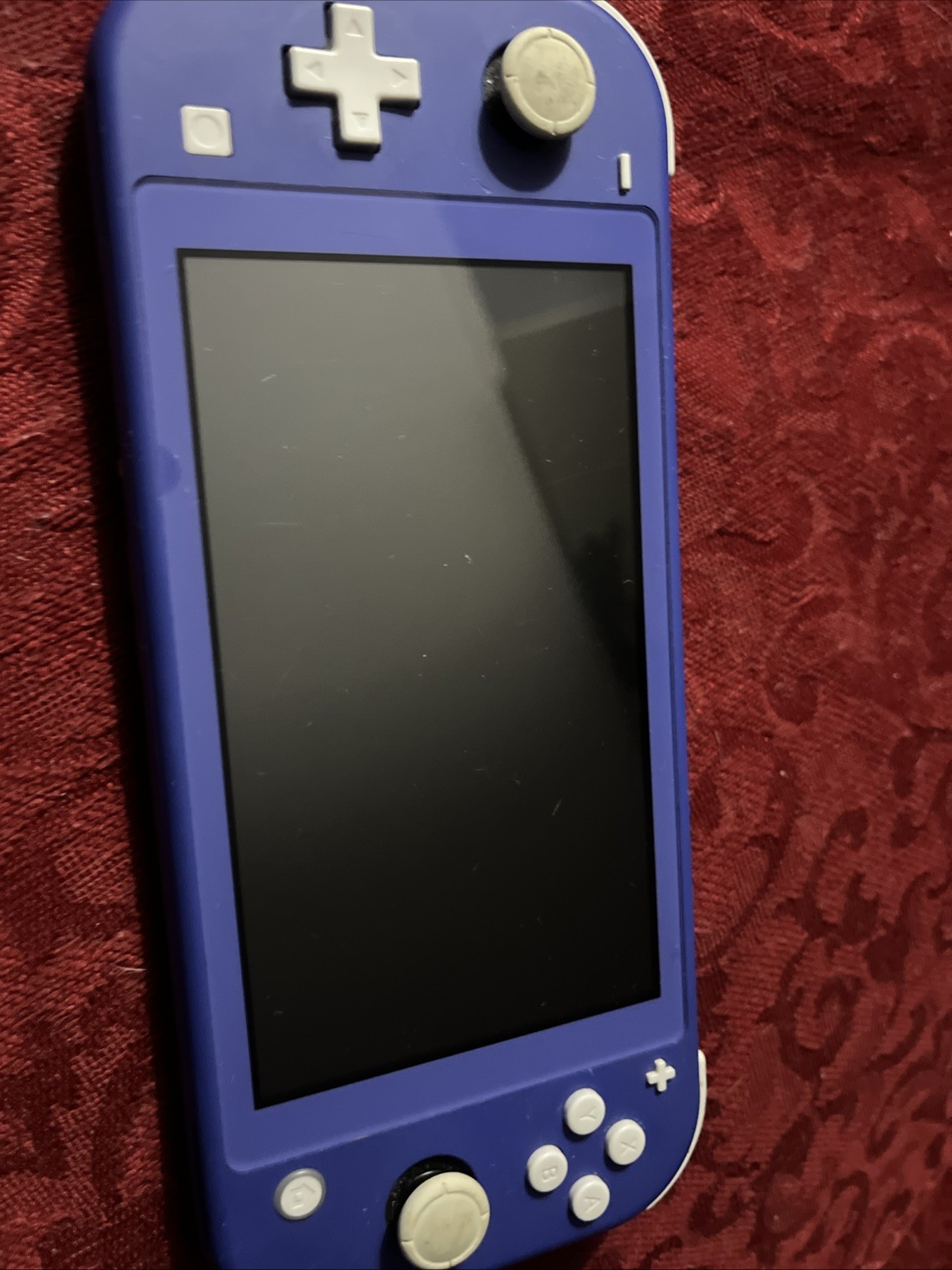 Nintendo Switch Lite Blue 32GB Console Broken FOR PARTS READ! Screen Black