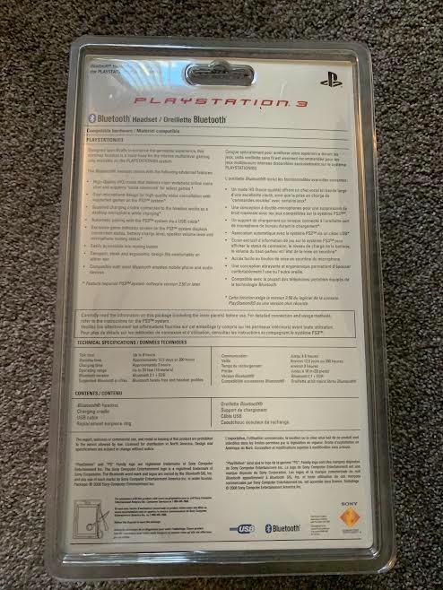 Official Sony PlayStation 3 (PS3) Wireless Bluetooth Headset – New in Box