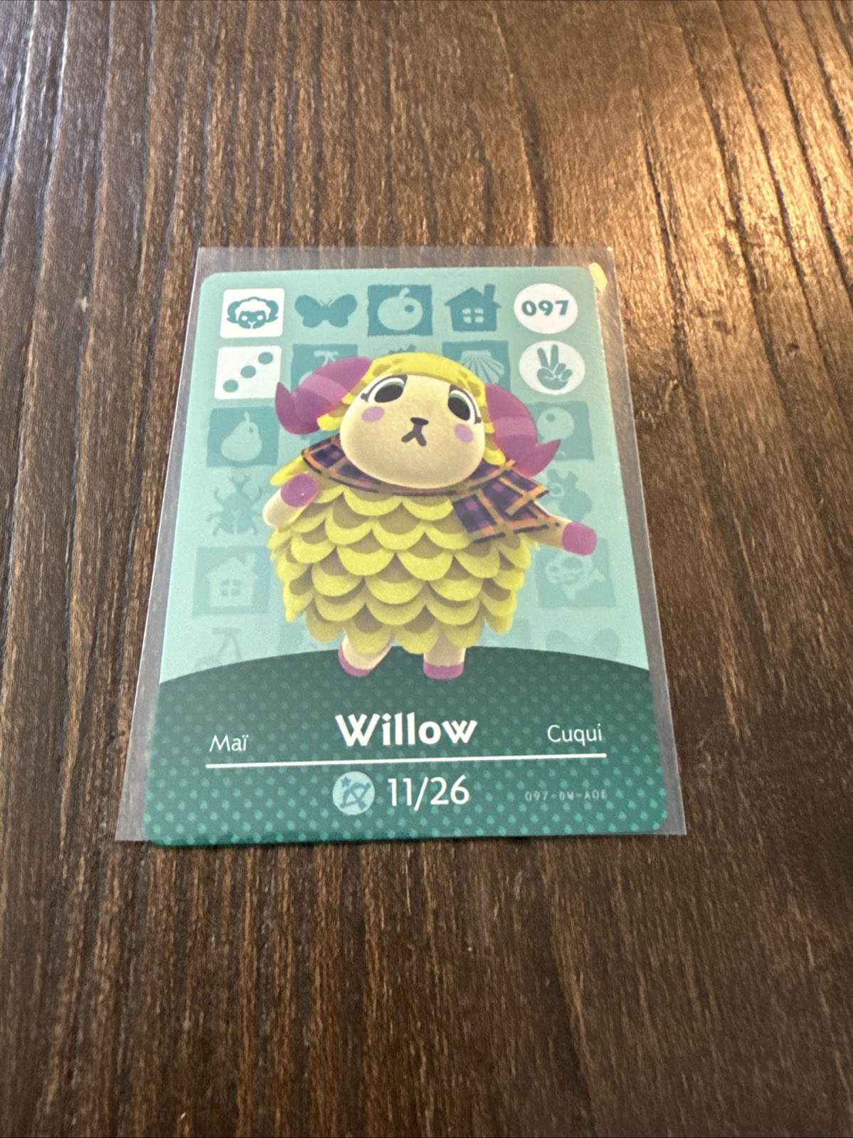 Nintendo Amiibo Card Animal Crossing Willow # 097 Never Scanned AUTHENTIC